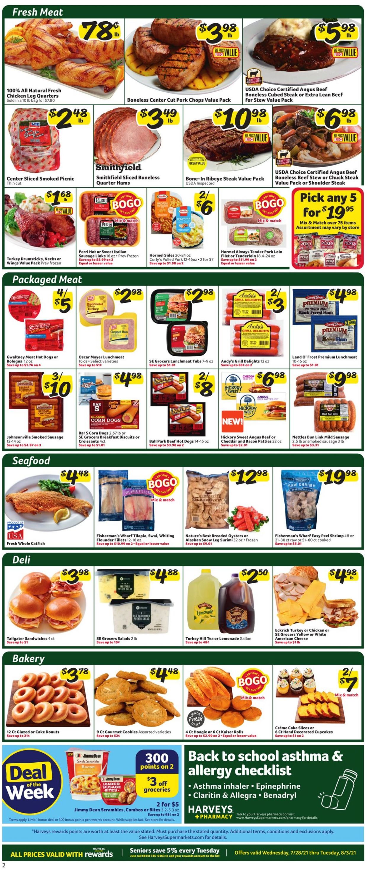 Catalogue Harveys Supermarket from 07/28/2021
