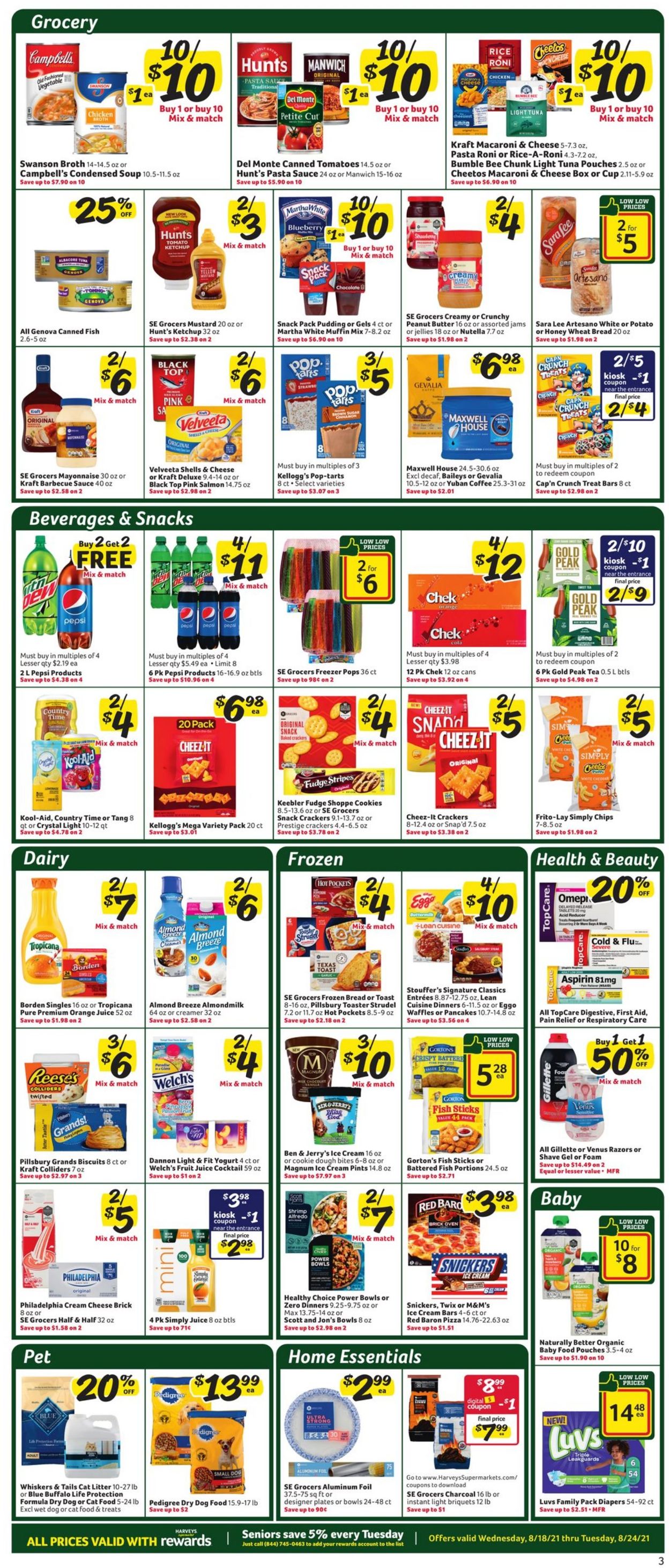 Catalogue Harveys Supermarket from 08/18/2021