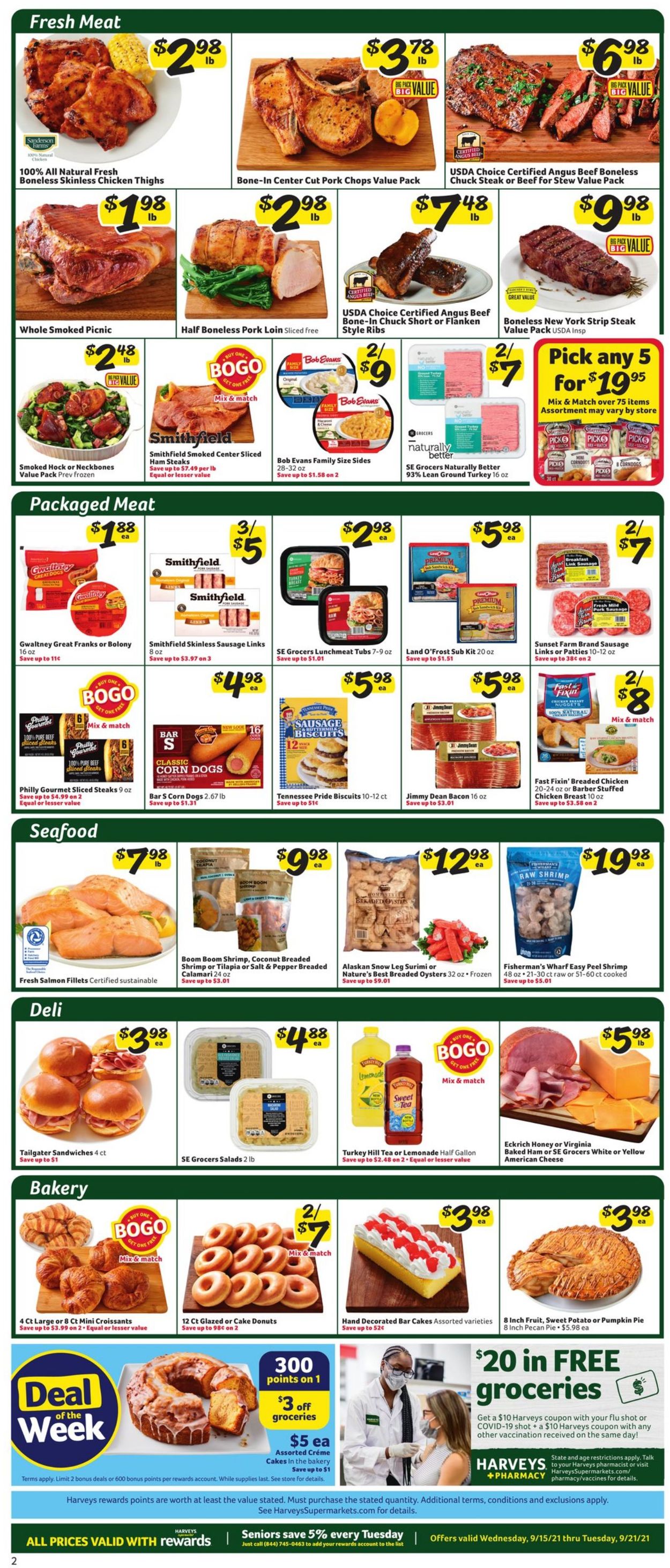 Catalogue Harveys Supermarket from 09/15/2021