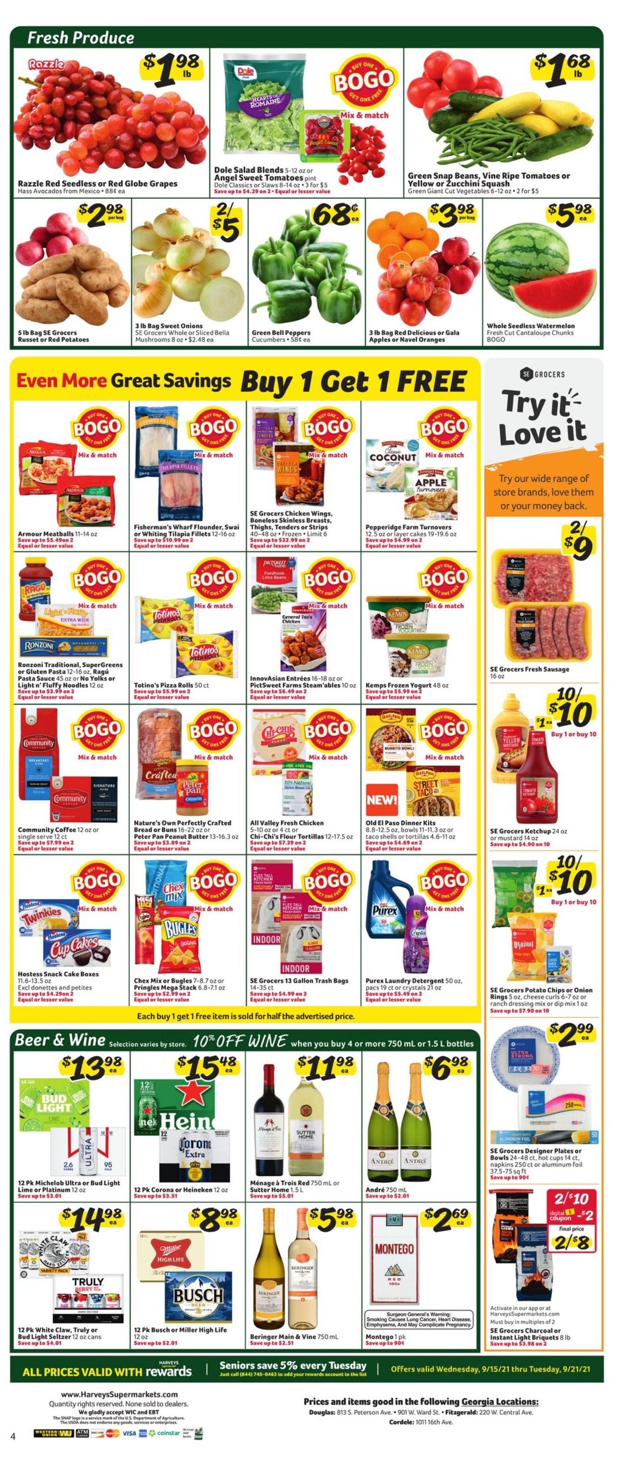 Catalogue Harveys Supermarket from 09/15/2021