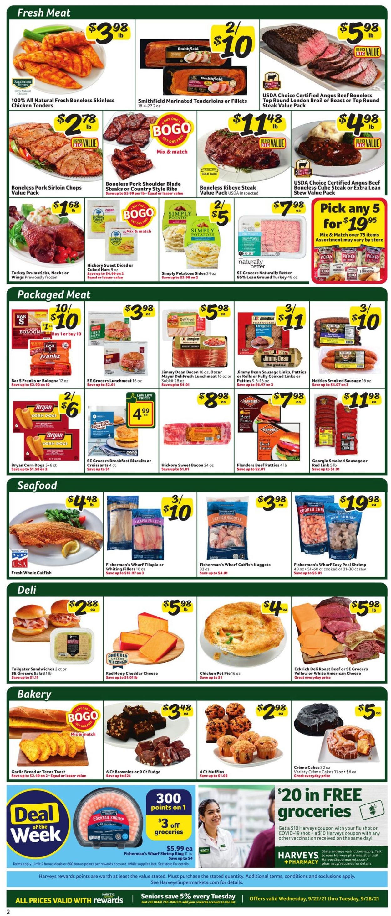 Catalogue Harveys Supermarket from 09/22/2021