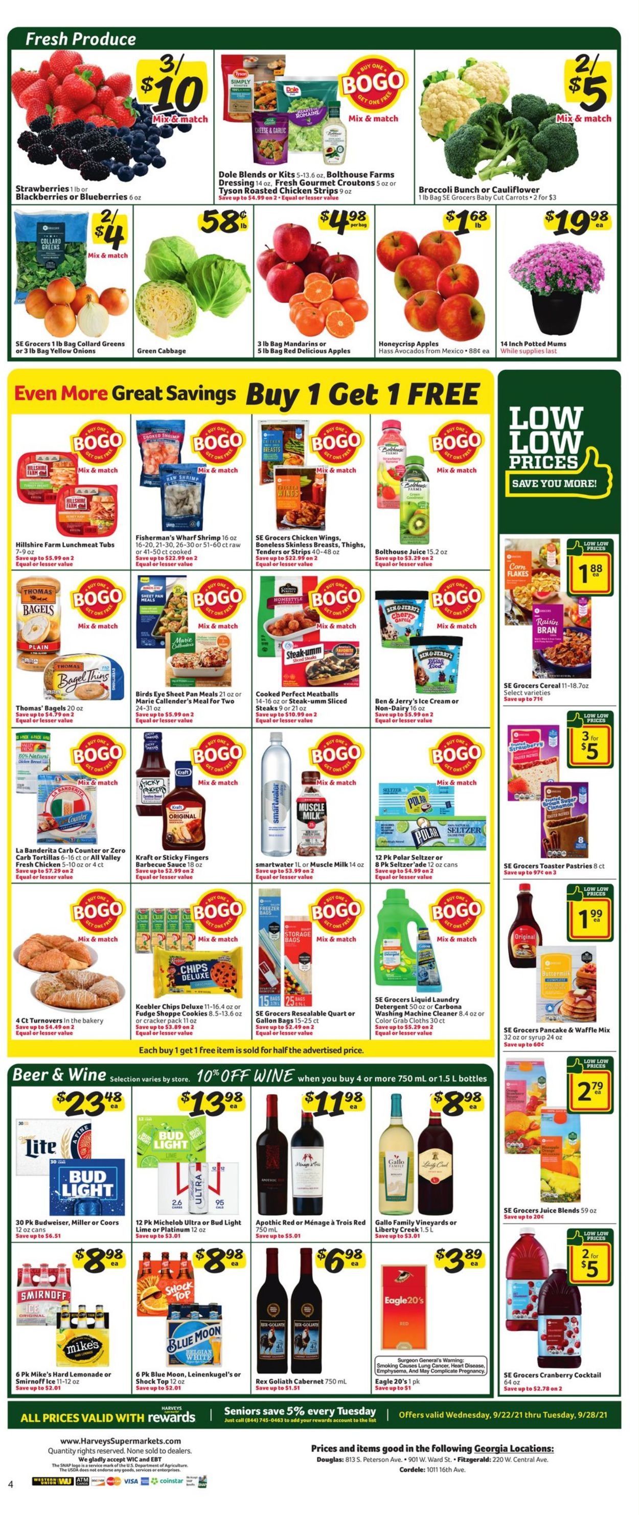 Catalogue Harveys Supermarket from 09/22/2021