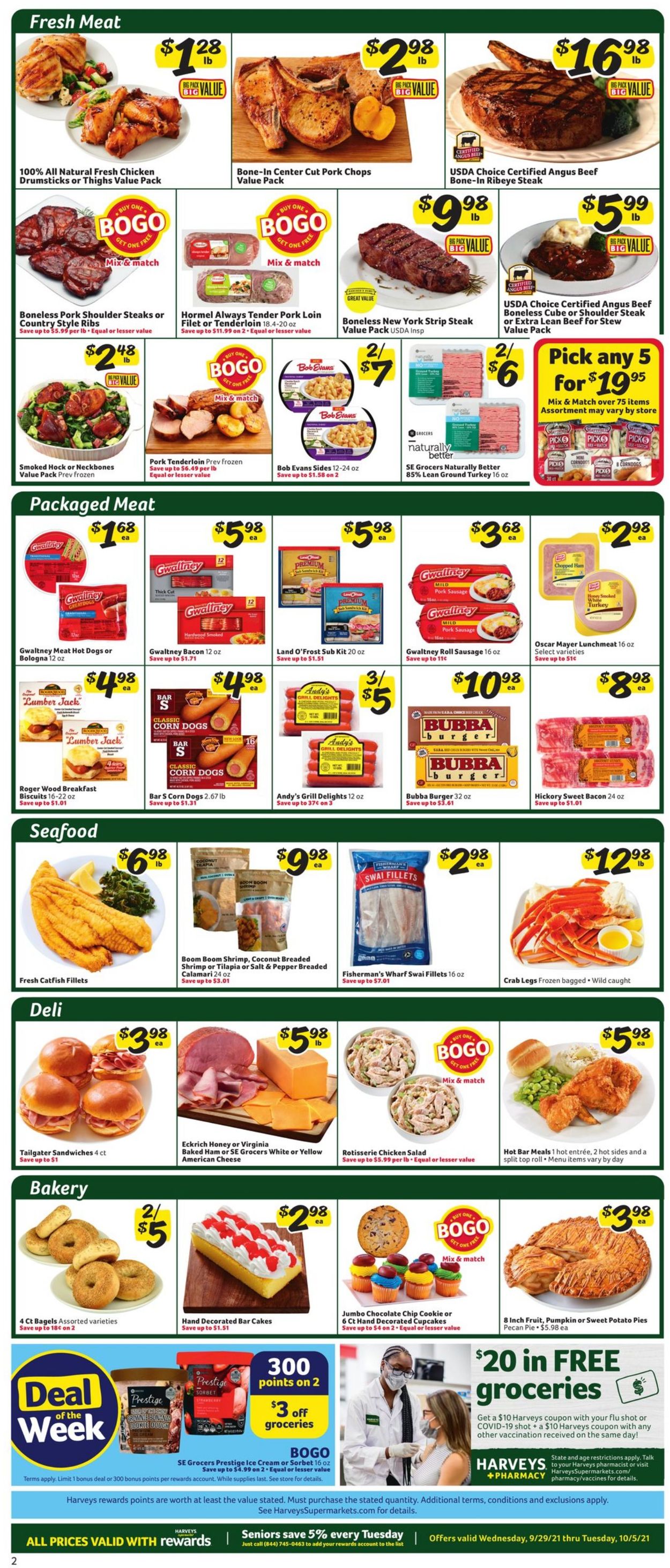 Catalogue Harveys Supermarket from 09/29/2021