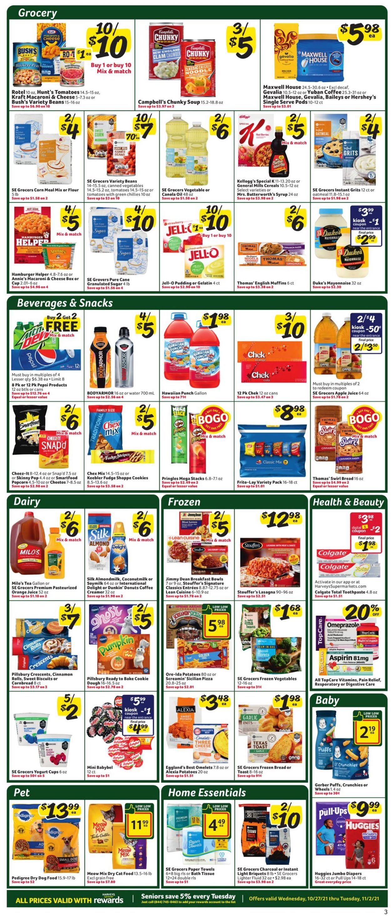 Catalogue Harveys Supermarket from 10/27/2021