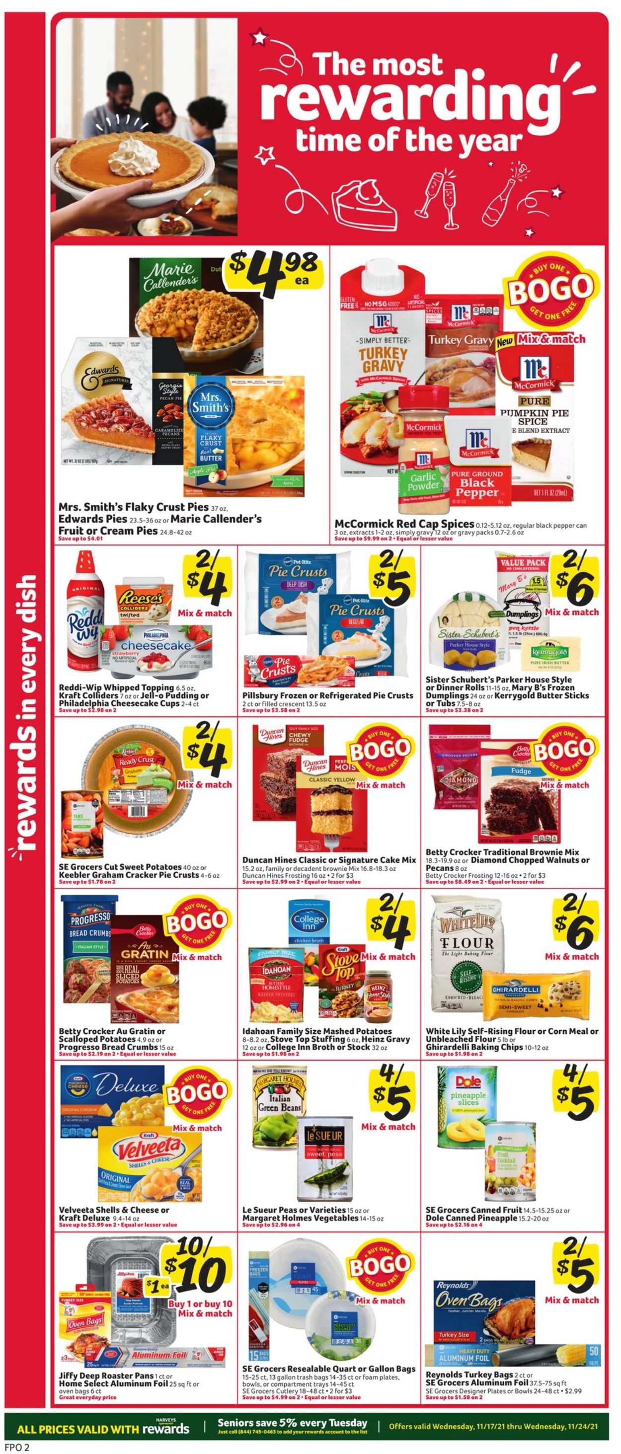 Catalogue Harveys Supermarket THANKSGIVING 2021 from 11/17/2021