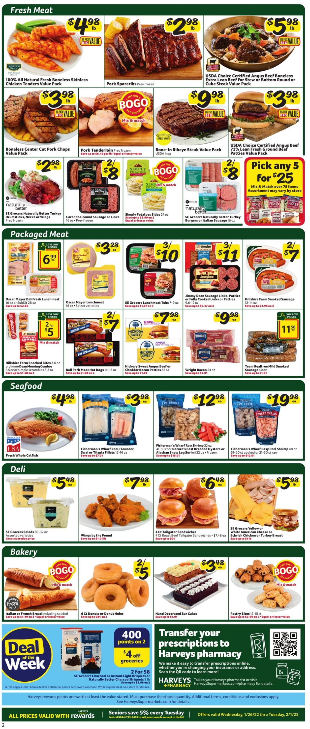 Catalogue Harveys Supermarket from 01/26/2022