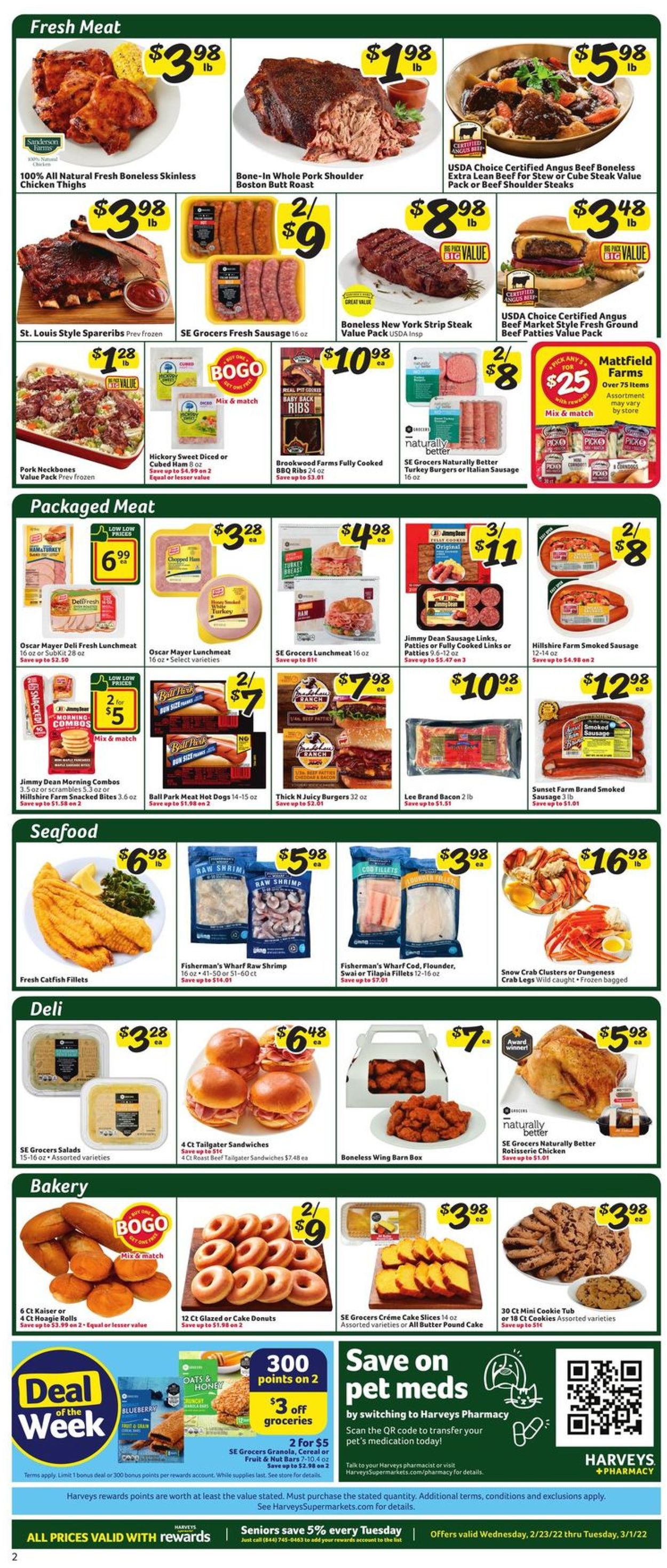 Catalogue Harveys Supermarket from 02/23/2022