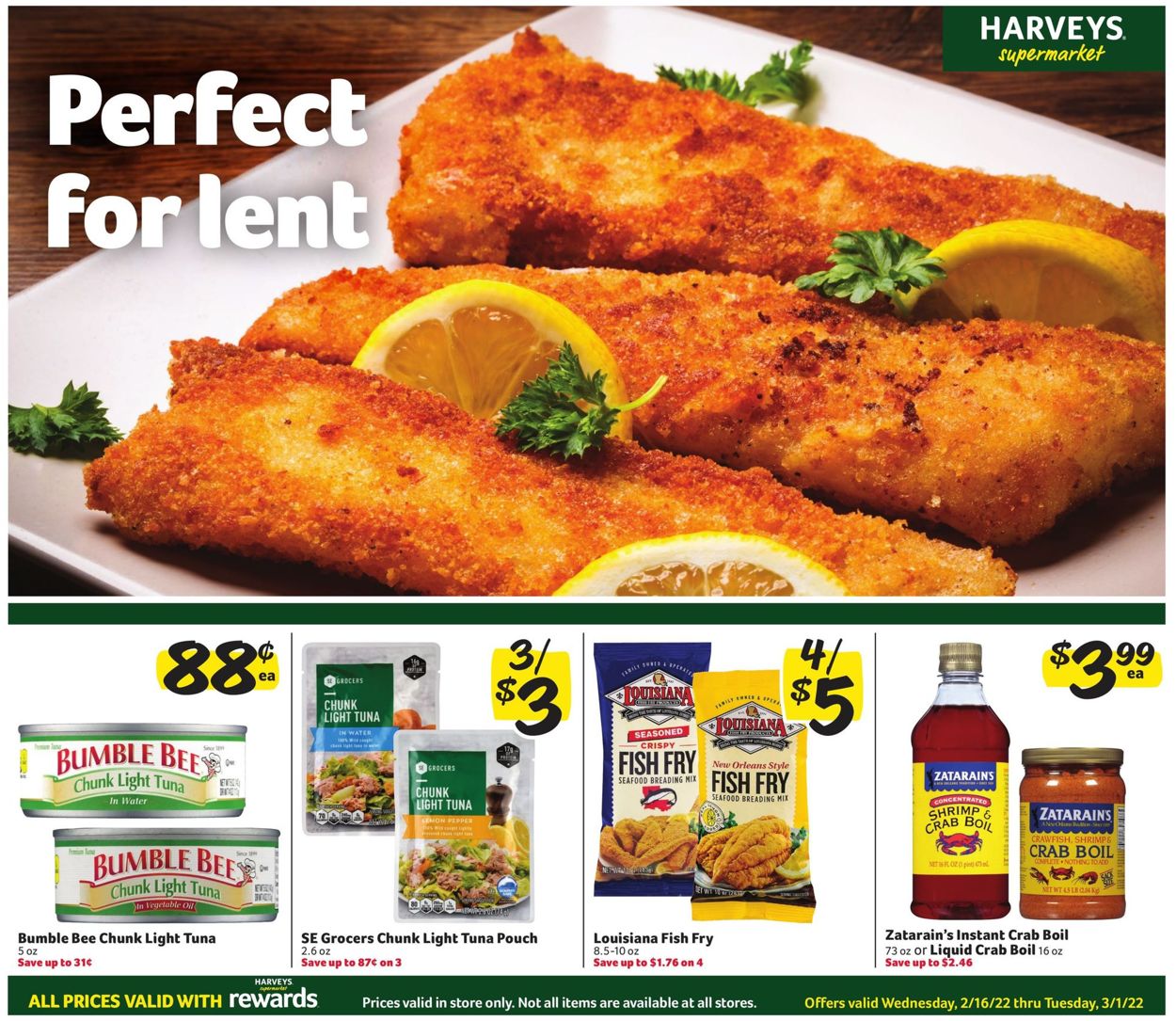 Catalogue Harveys Supermarket from 02/16/2022