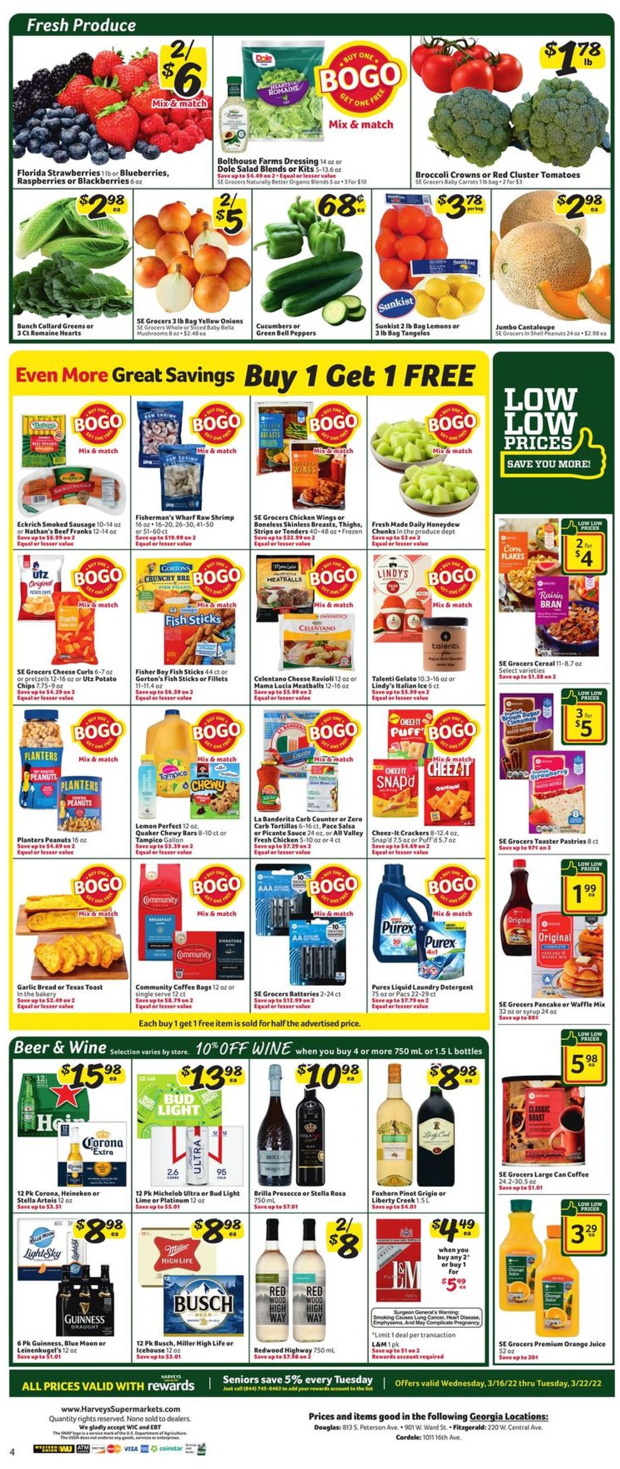 Catalogue Harveys Supermarket from 03/16/2022