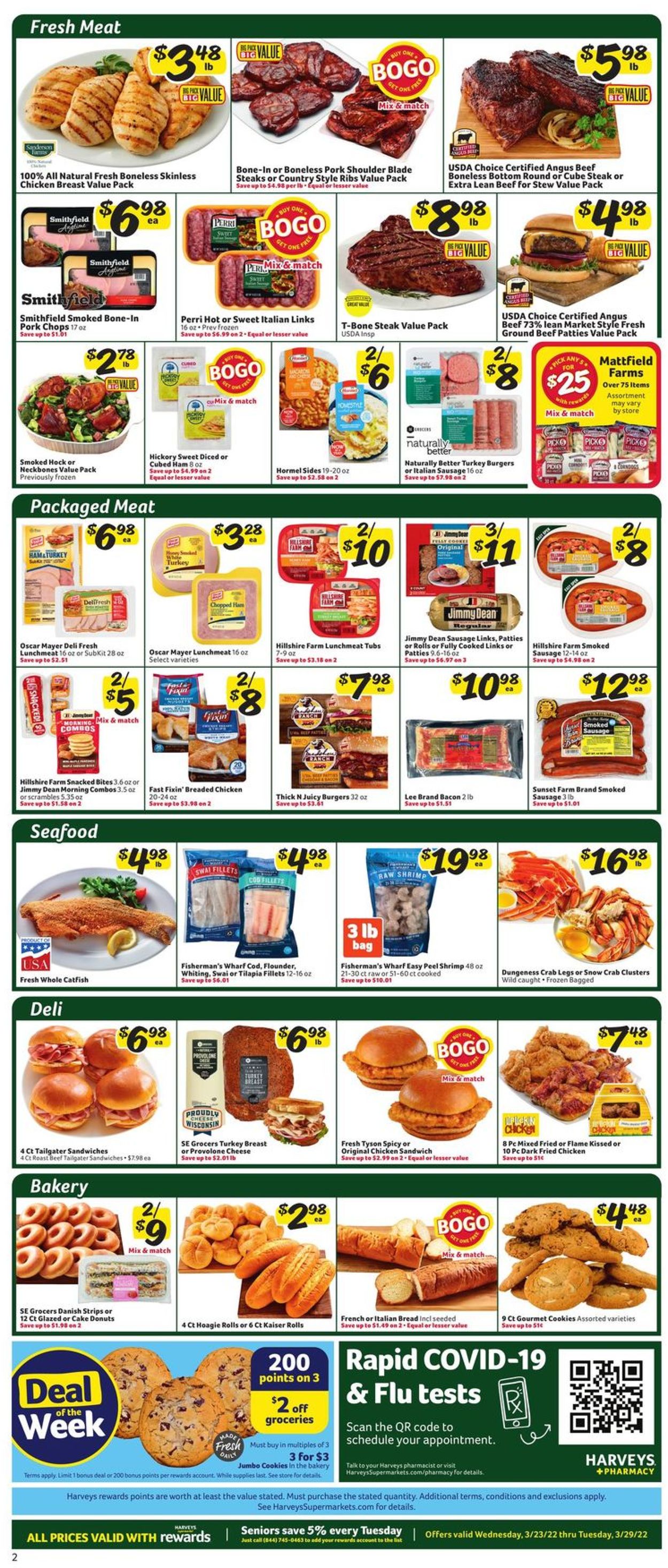 Catalogue Harveys Supermarket from 03/23/2022