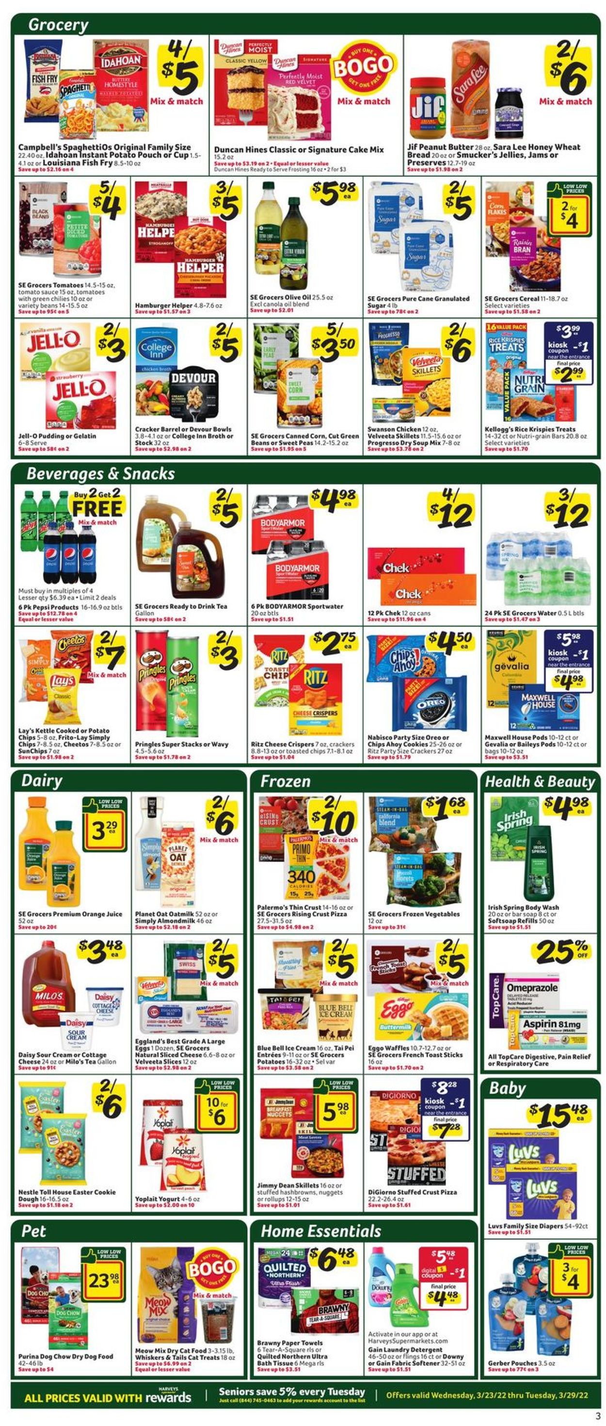 Catalogue Harveys Supermarket from 03/23/2022