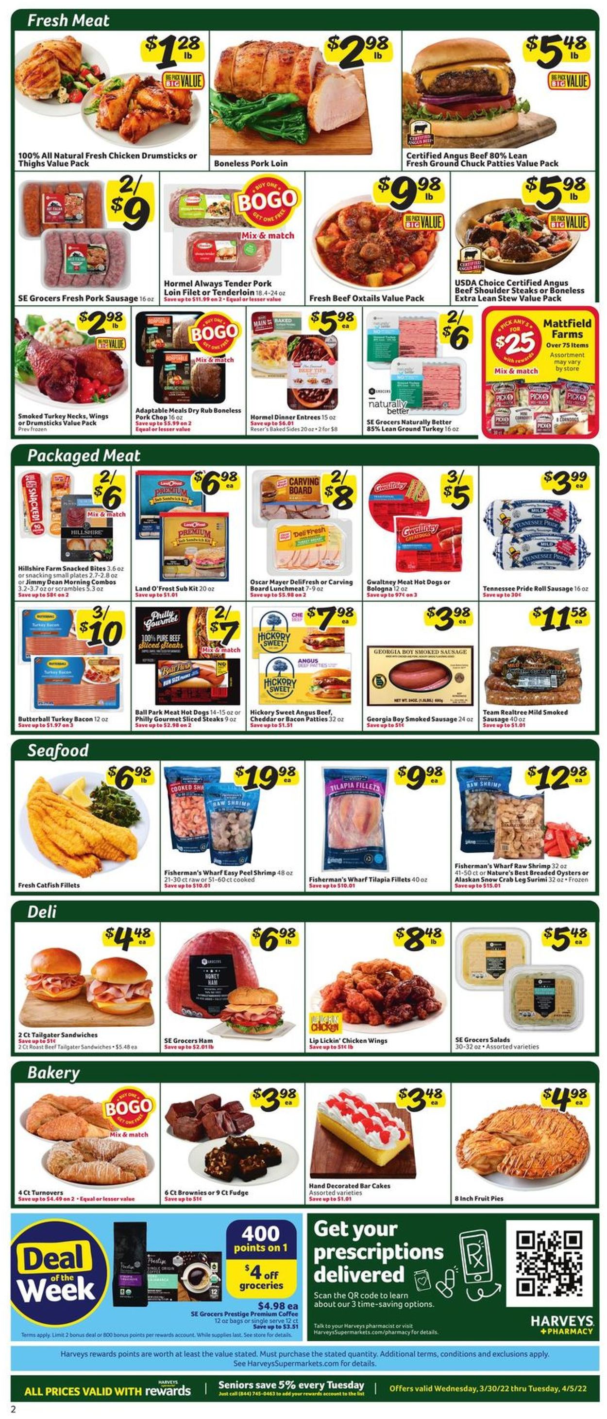 Catalogue Harveys Supermarket from 03/30/2022