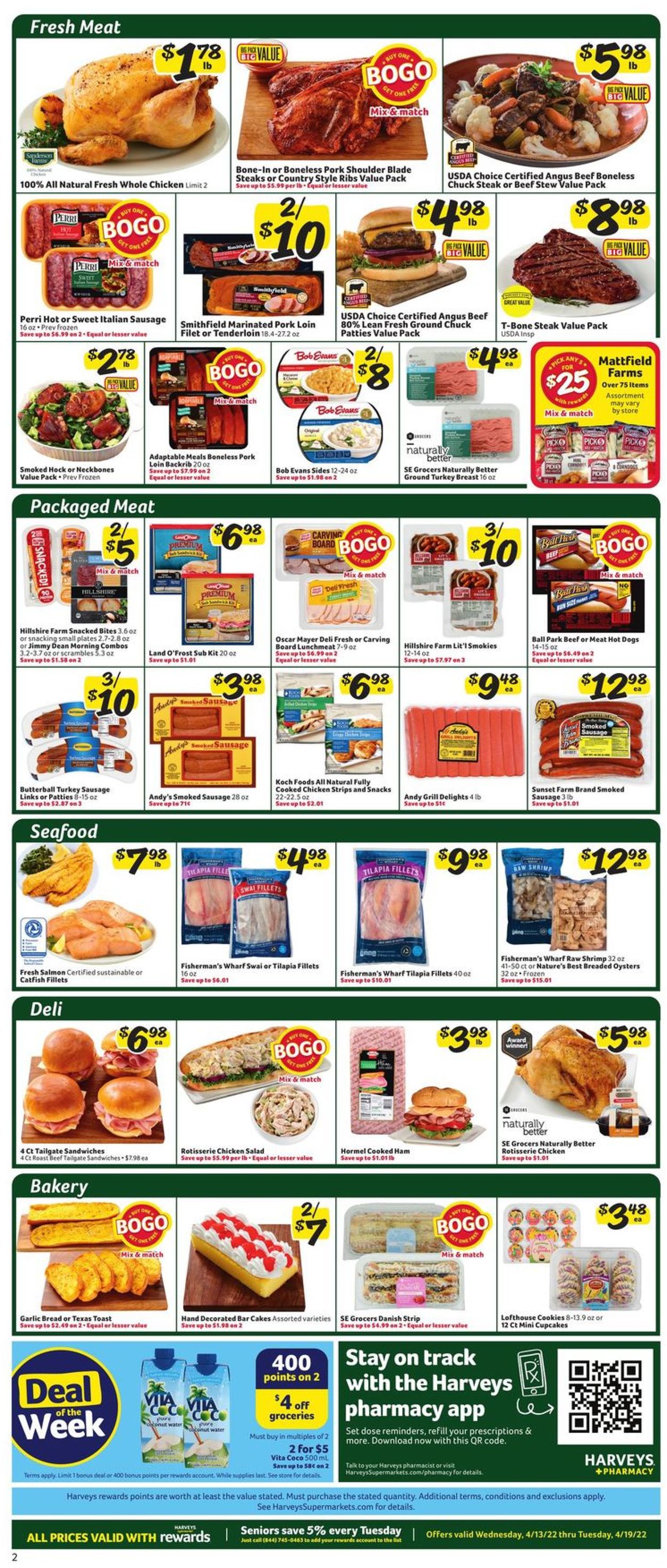 Catalogue Harveys Supermarket EASTER AD 2022 from 04/13/2022