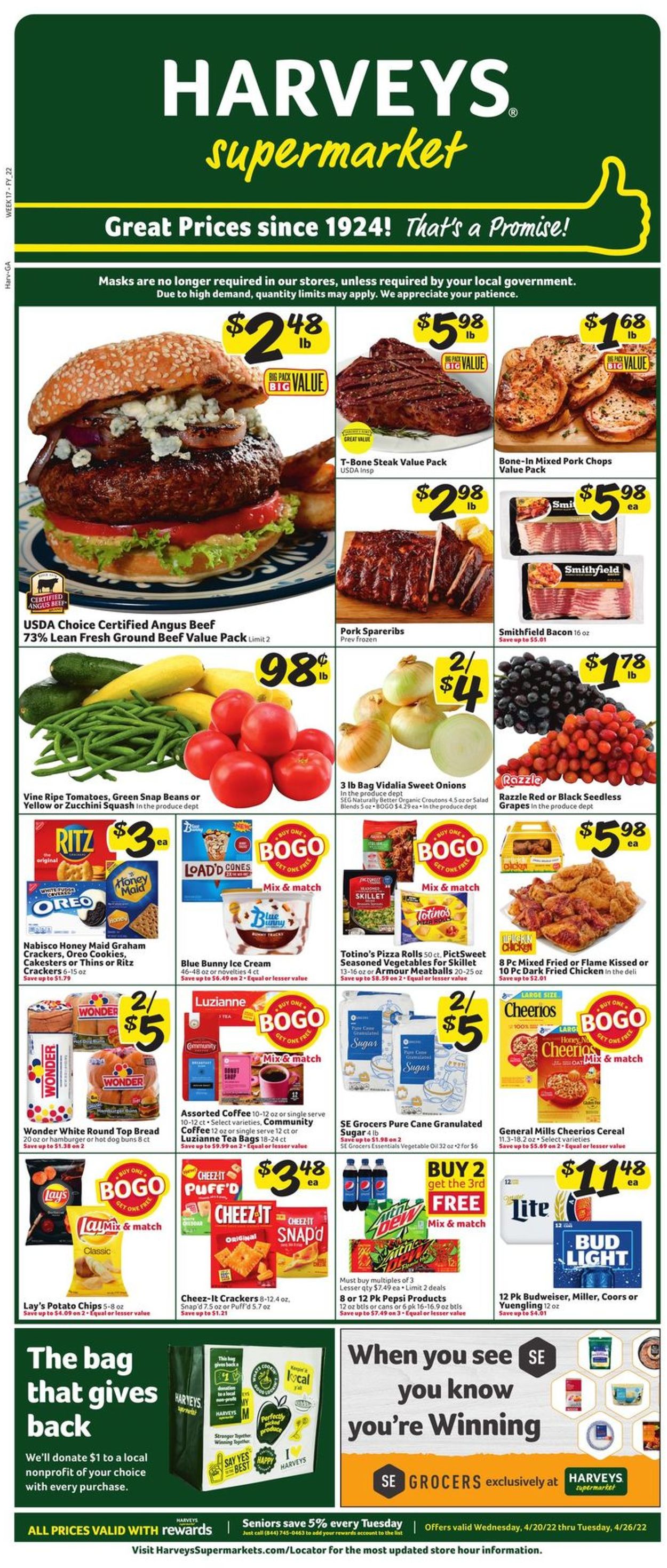 Catalogue Harveys Supermarket from 04/20/2022