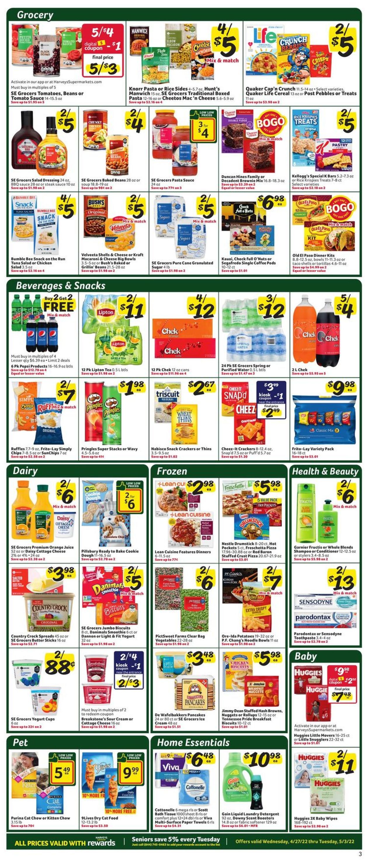 Catalogue Harveys Supermarket from 04/27/2022