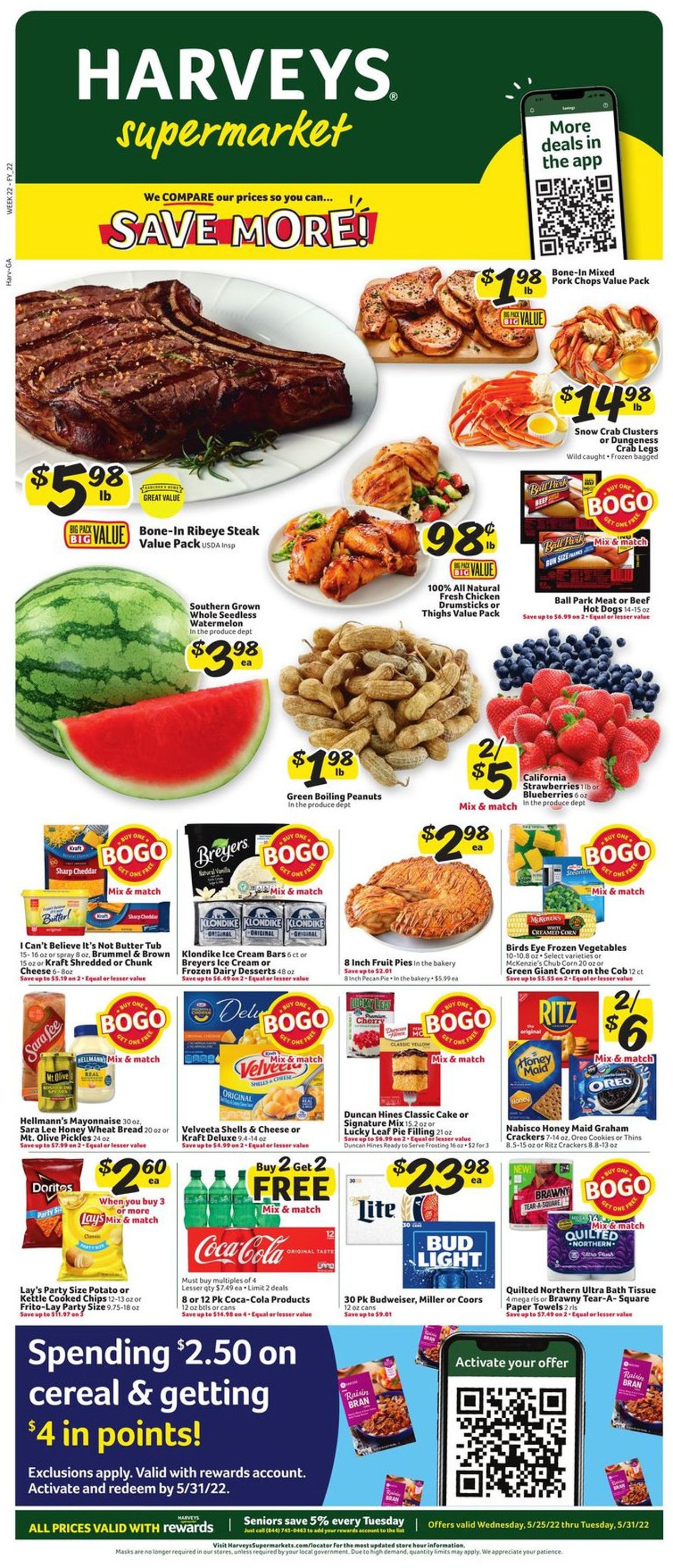 Catalogue Harveys Supermarket from 05/25/2022