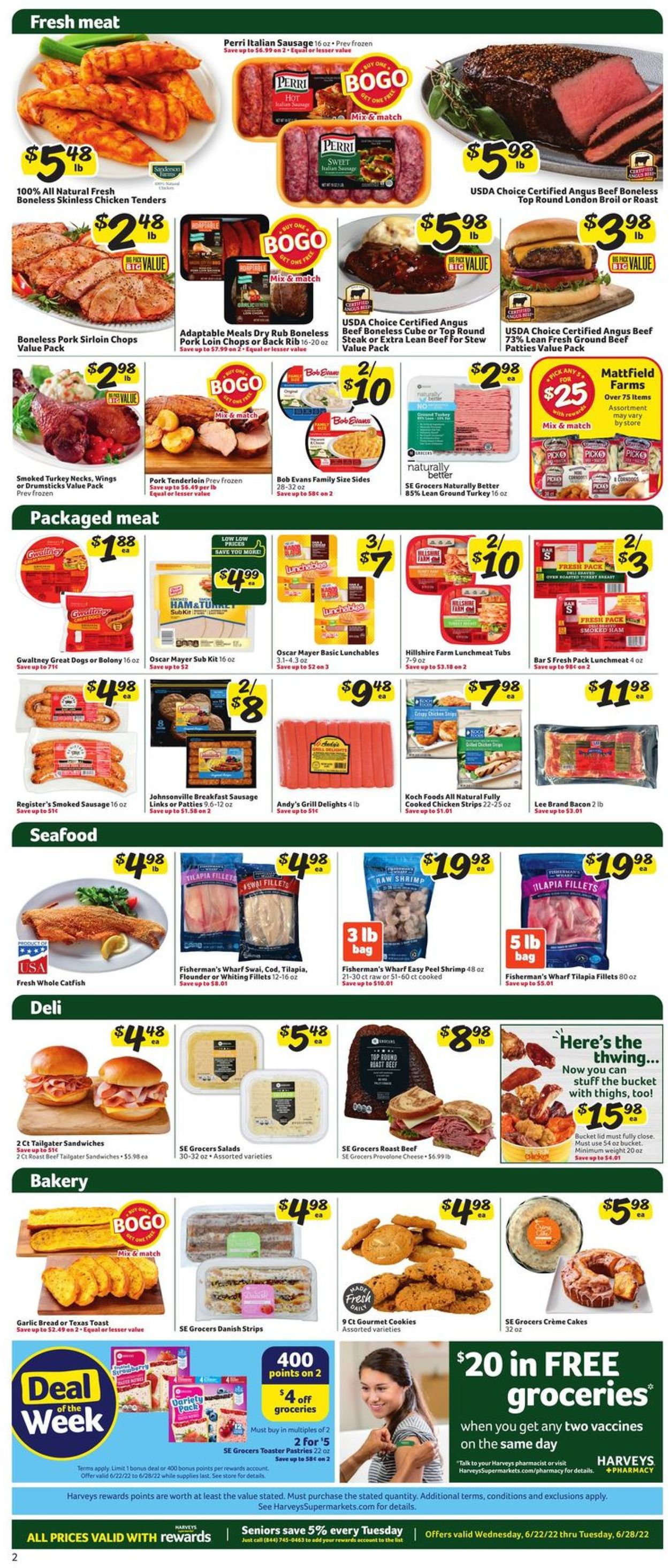 Catalogue Harveys Supermarket from 06/22/2022