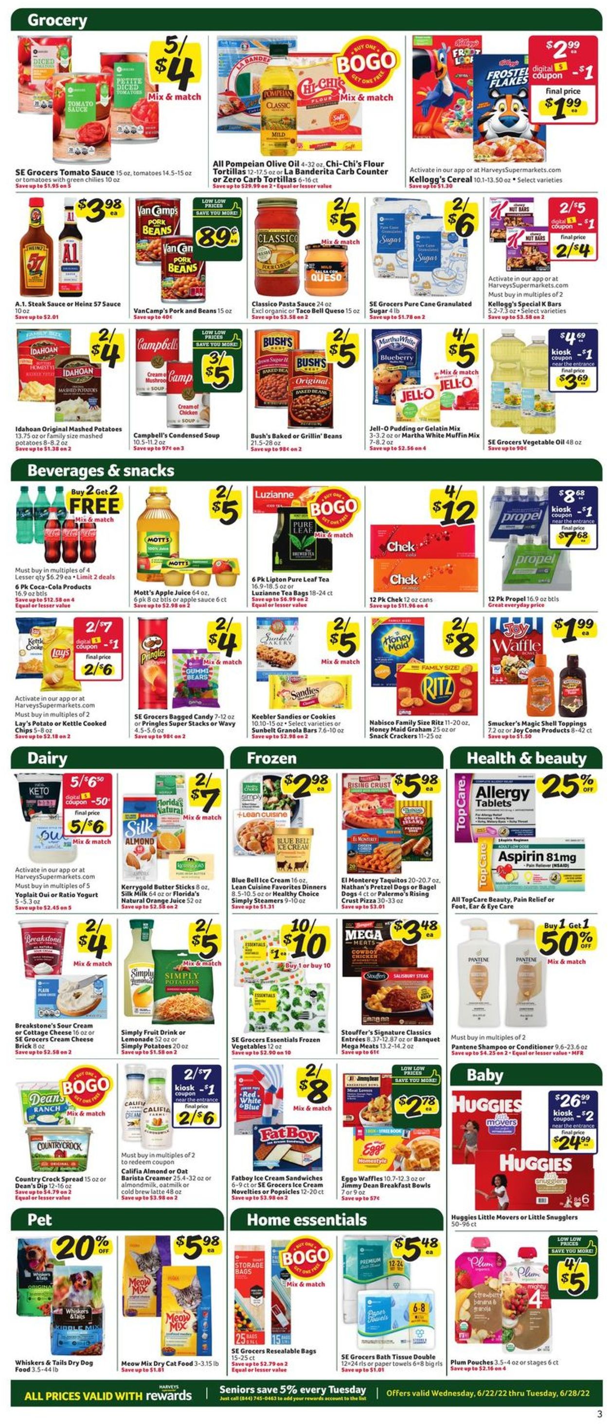 Catalogue Harveys Supermarket from 06/22/2022