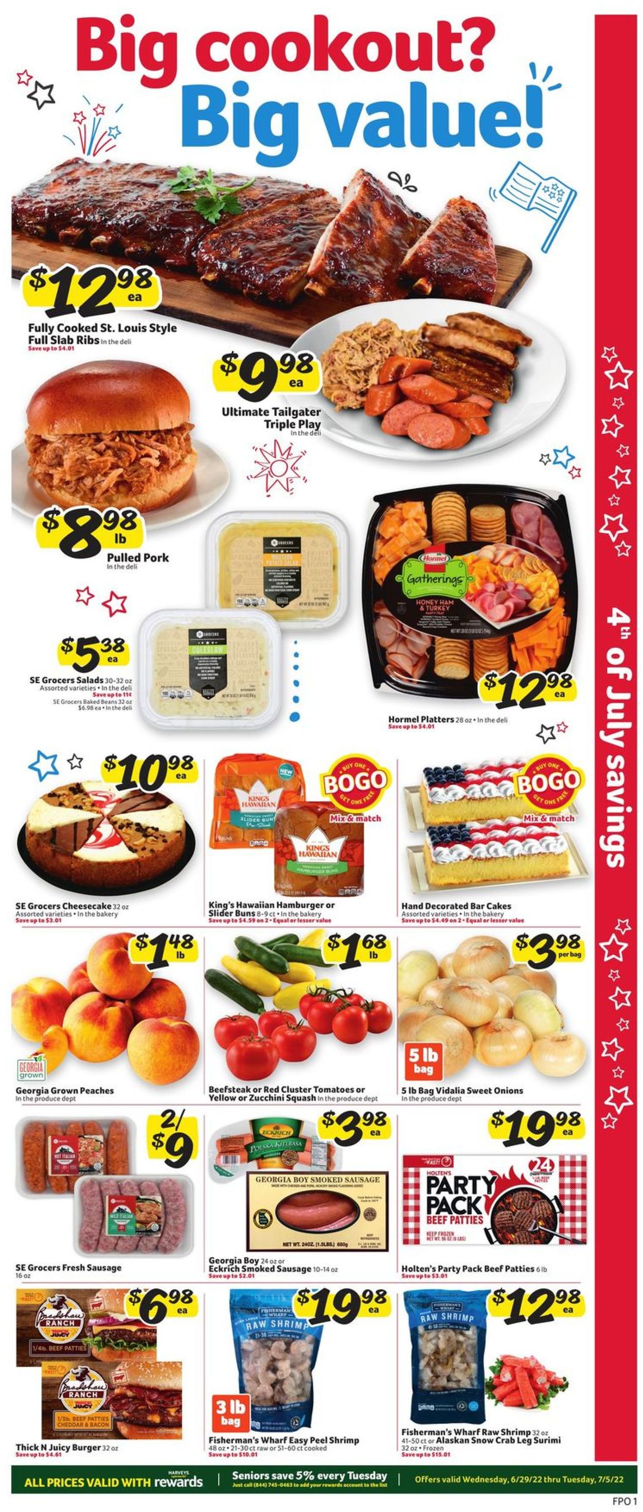 Catalogue Harveys Supermarket from 06/29/2022