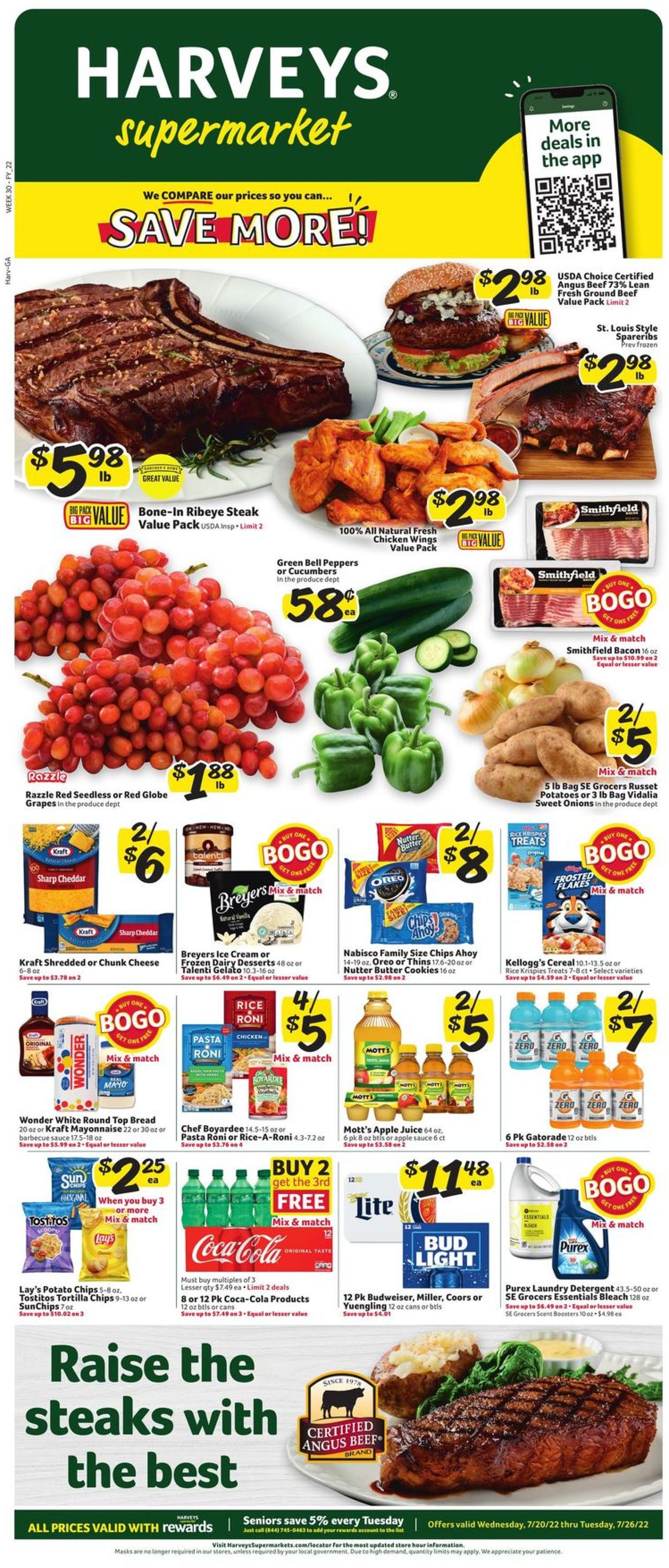 Catalogue Harveys Supermarket from 07/20/2022