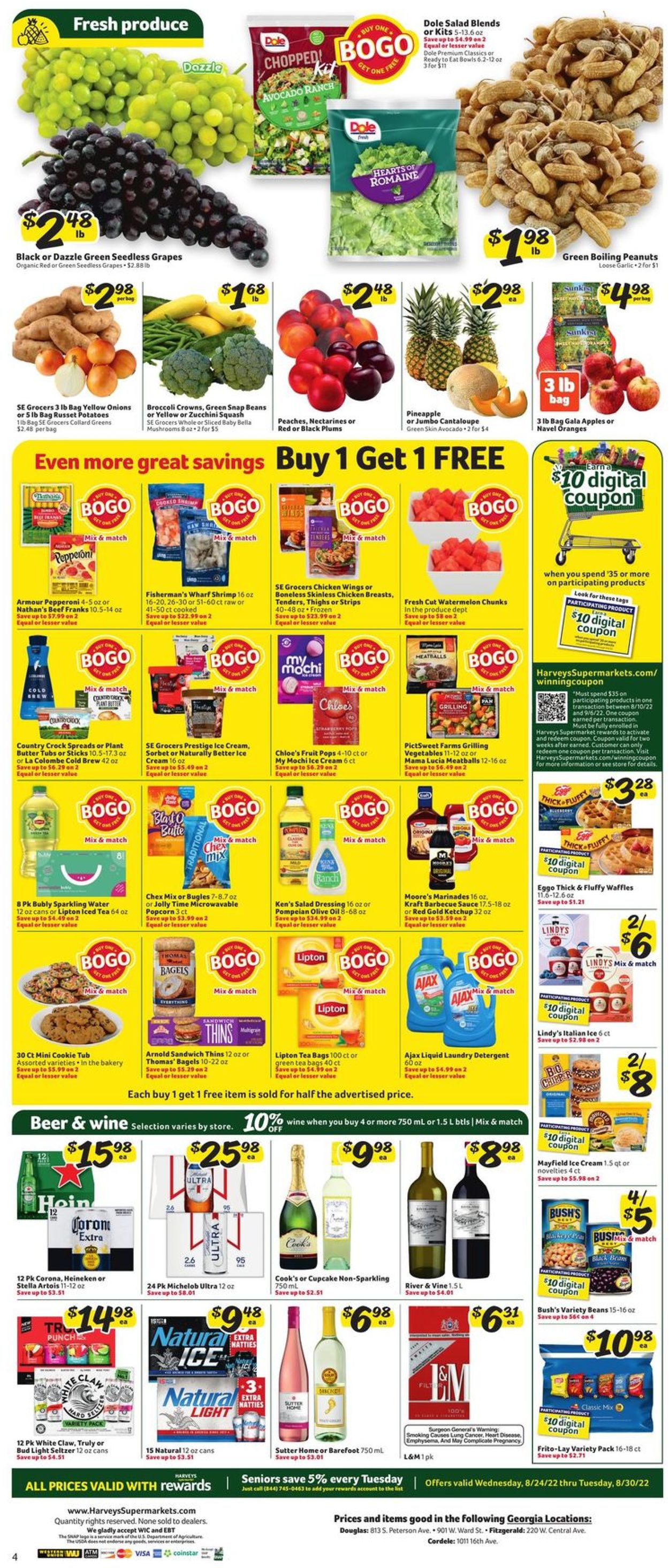 Catalogue Harveys Supermarket from 08/24/2022