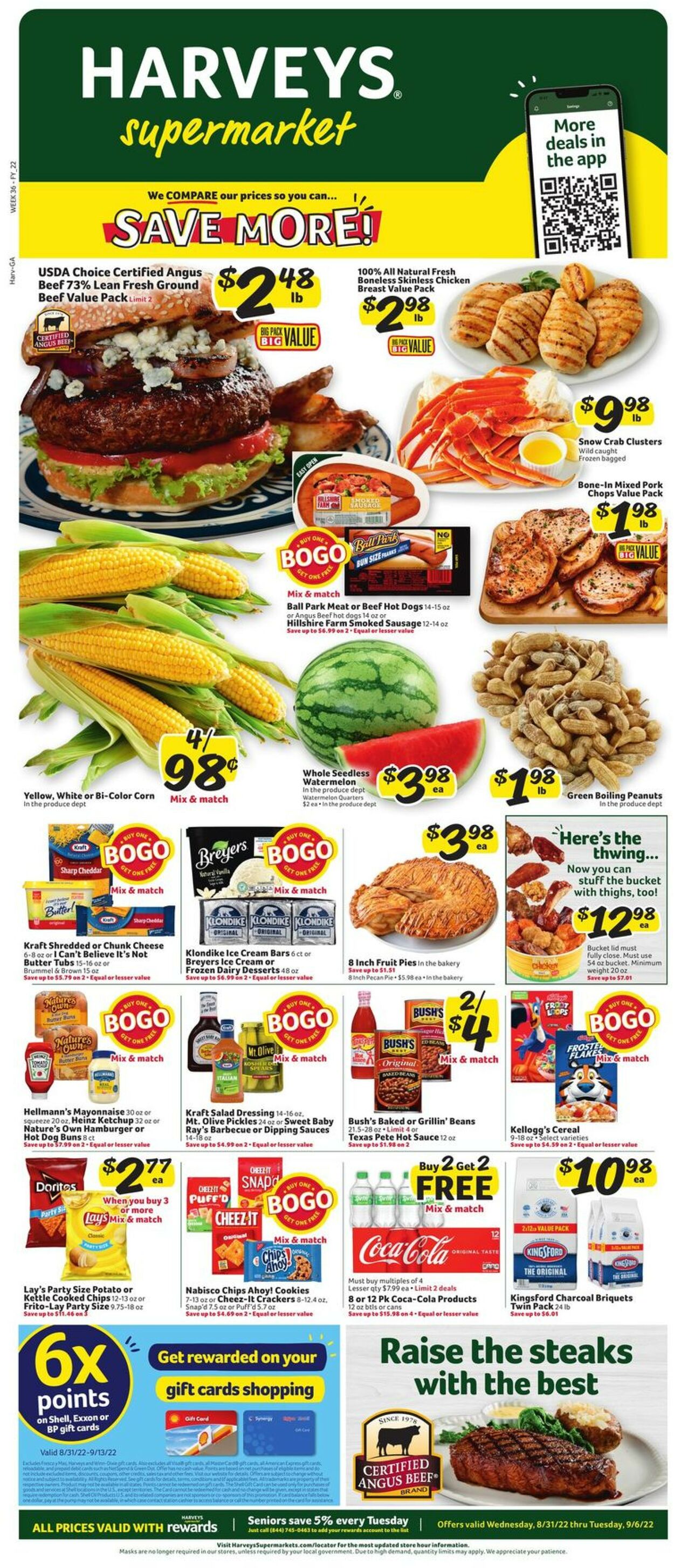 Catalogue Harveys Supermarket from 08/31/2022
