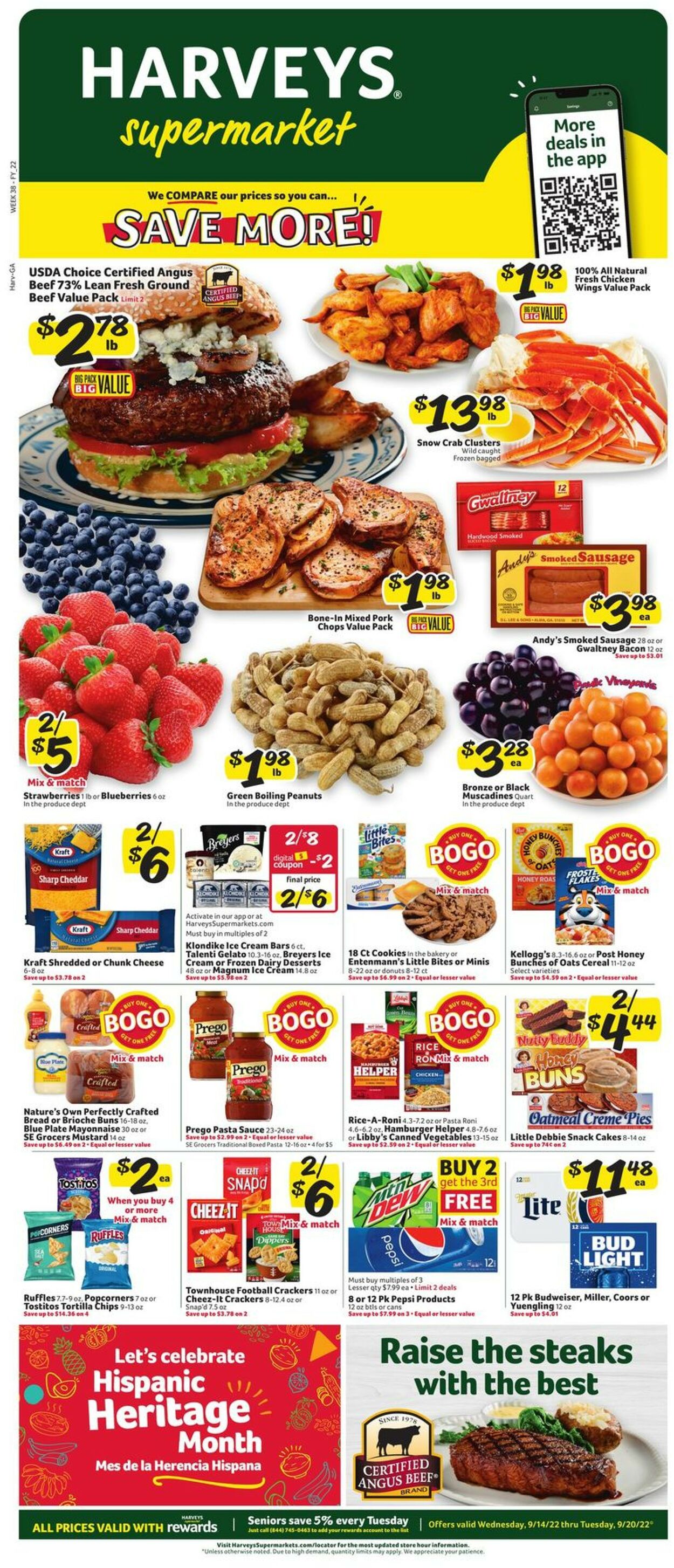Catalogue Harveys Supermarket from 09/14/2022