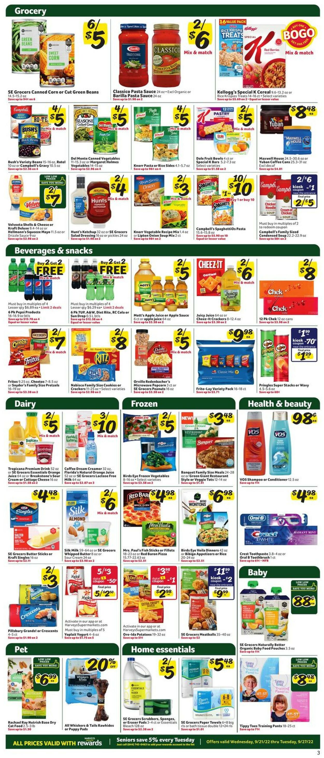 Catalogue Harveys Supermarket from 09/21/2022