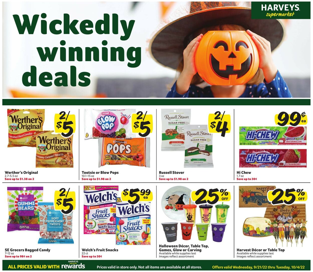 Catalogue Harveys Supermarket from 09/21/2022
