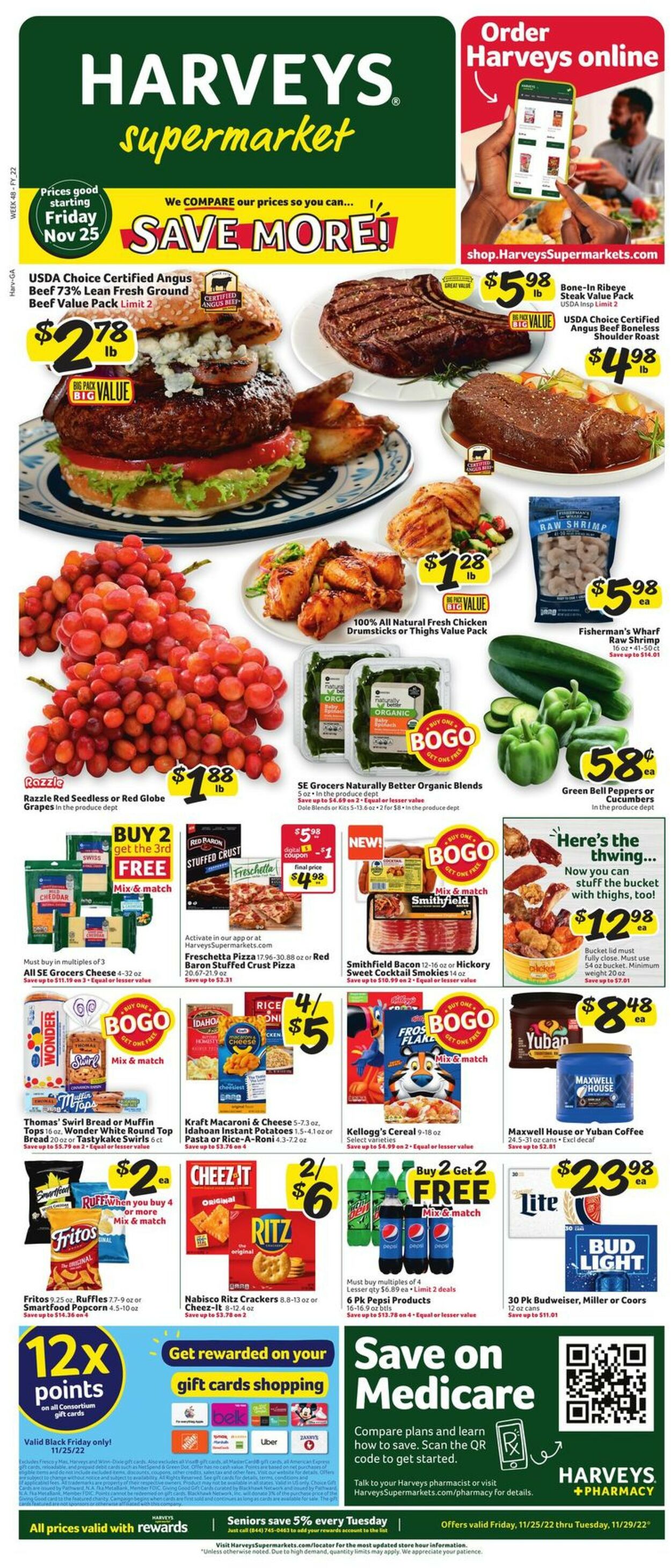 Catalogue Harveys Supermarket from 11/23/2022