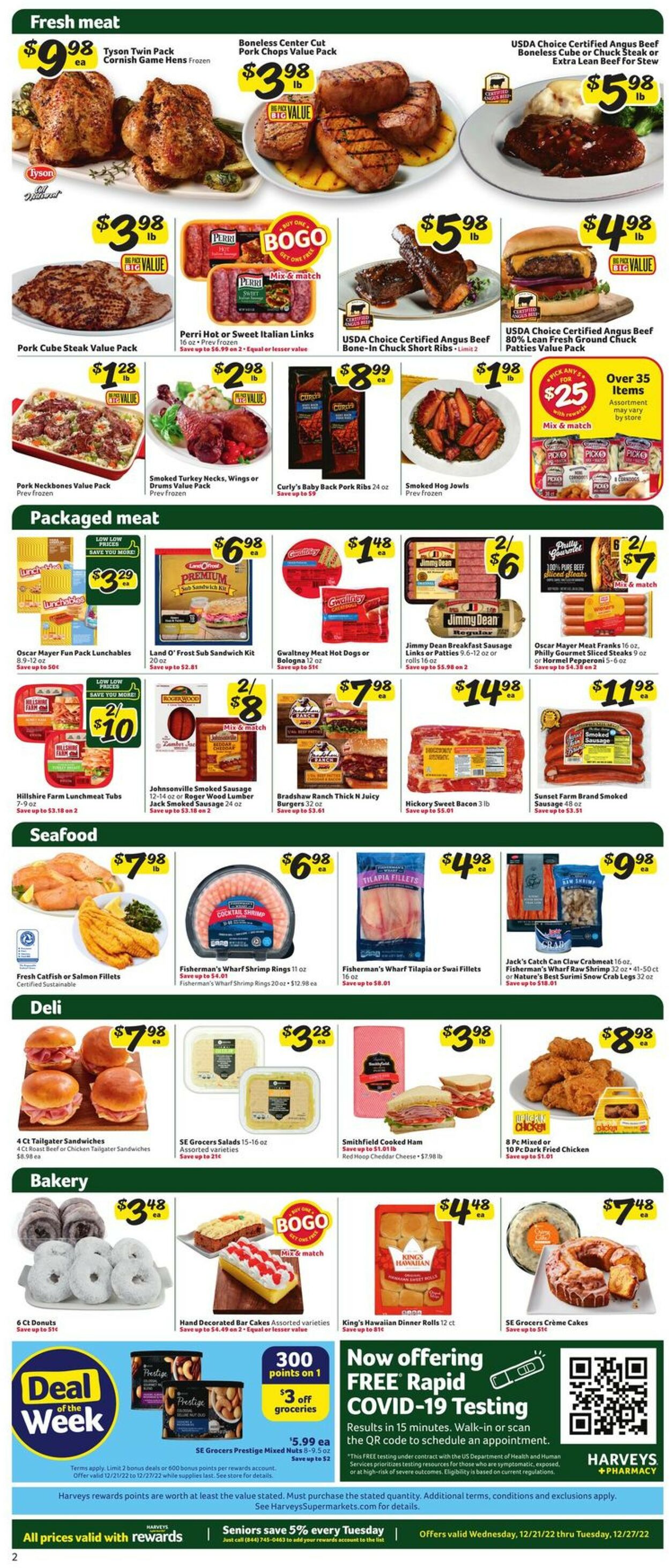 Catalogue Harveys Supermarket from 12/21/2022