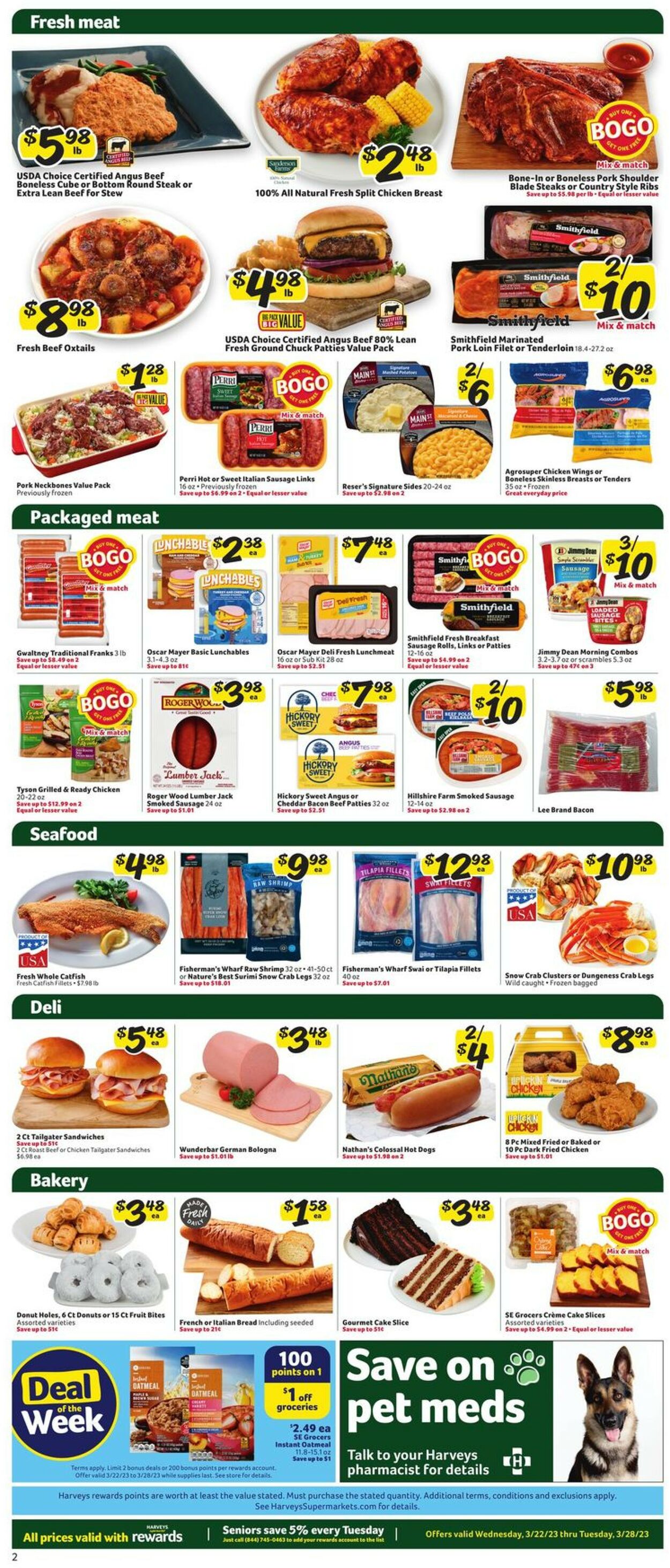Catalogue Harveys Supermarket from 03/22/2023