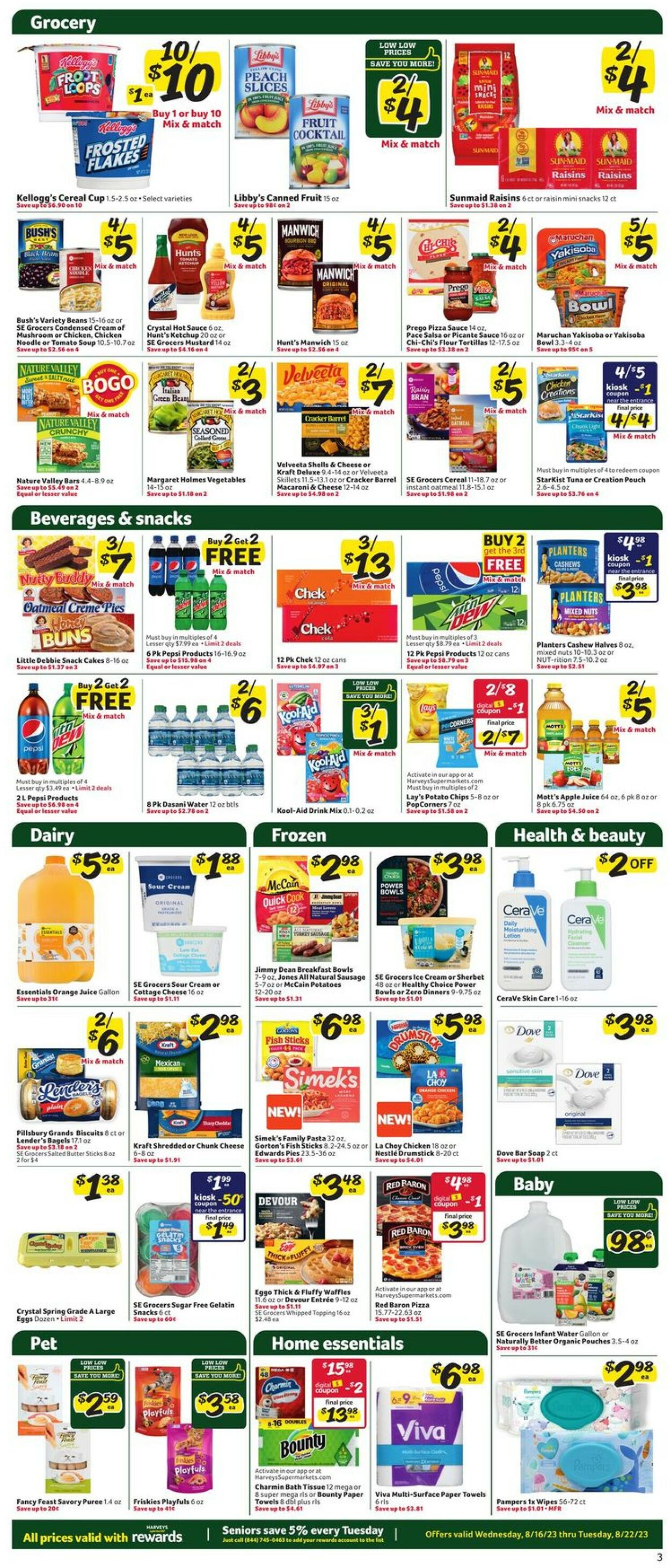 Catalogue Harveys Supermarket from 08/16/2023