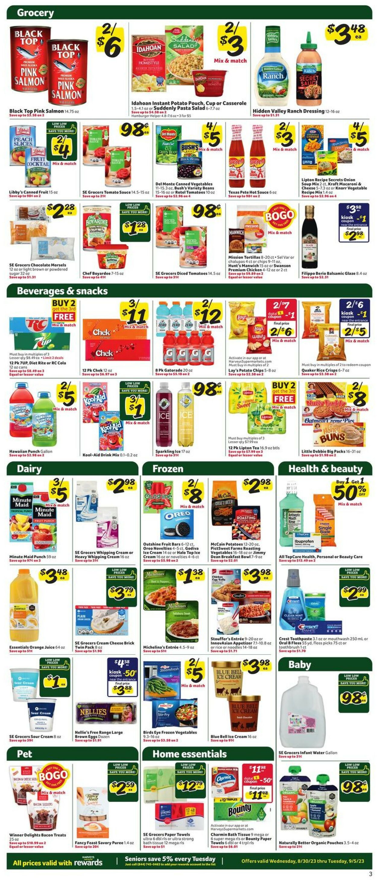 Catalogue Harveys Supermarket from 08/30/2023