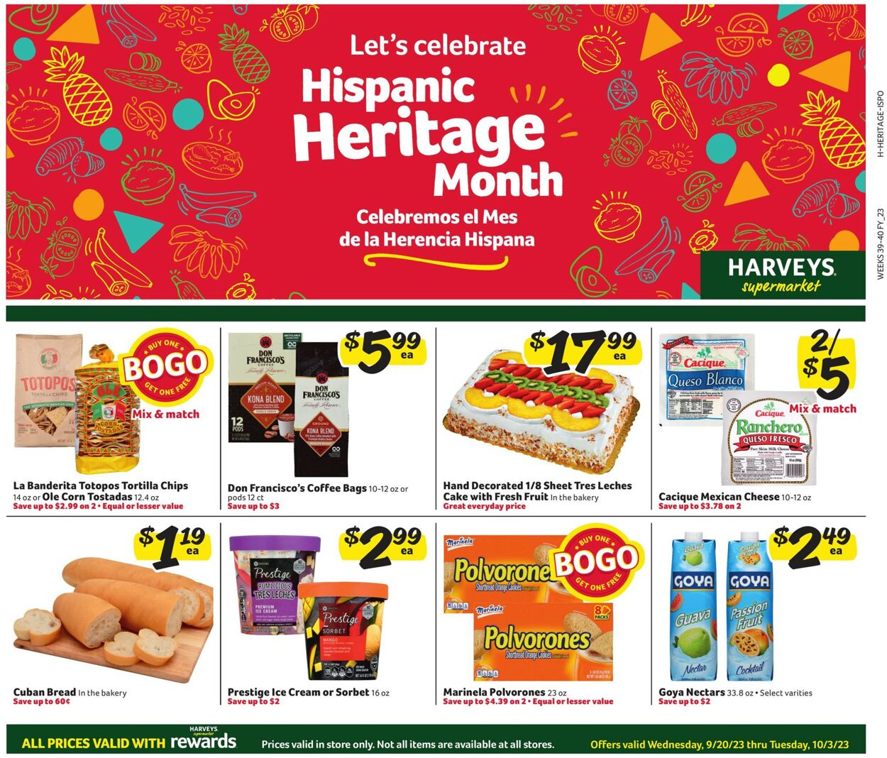 Catalogue Harveys Supermarket from 09/20/2023