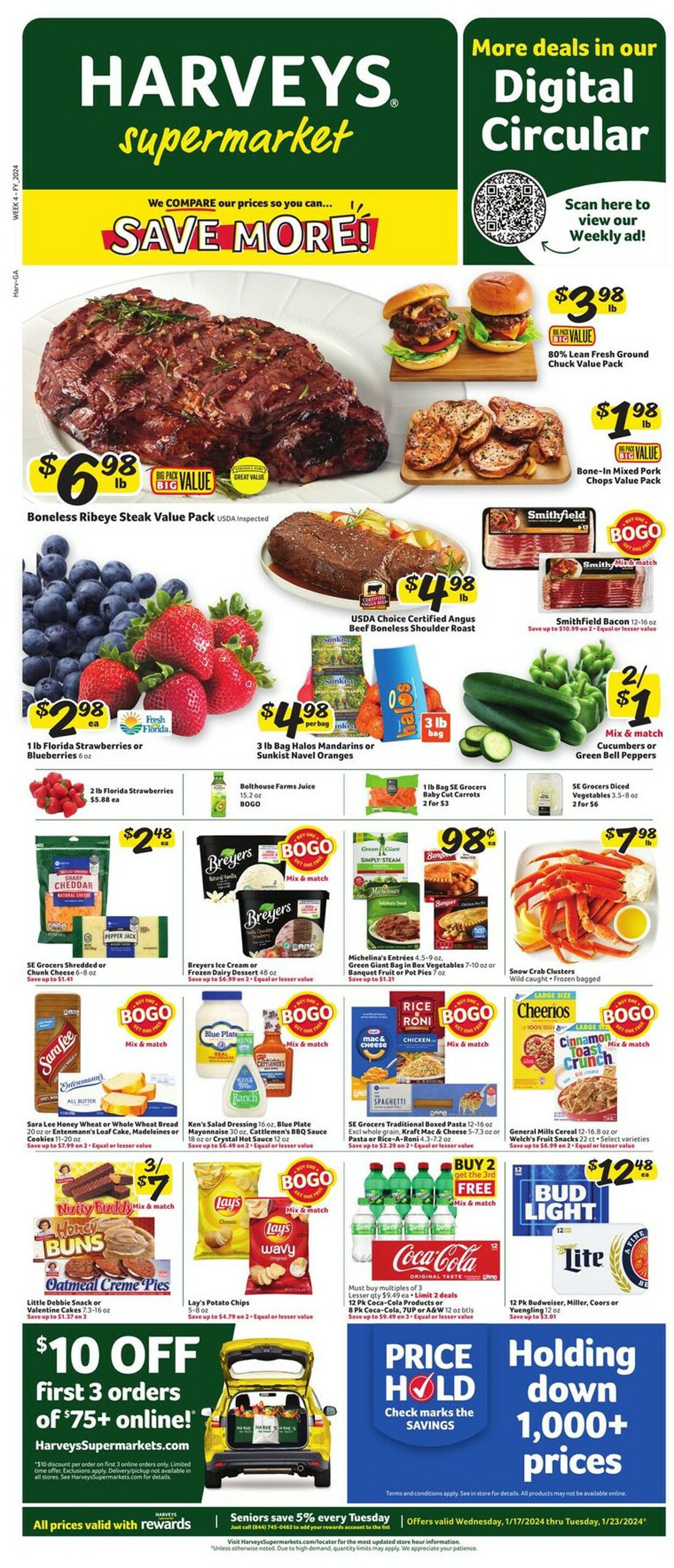 Catalogue Harveys Supermarket from 01/17/2024