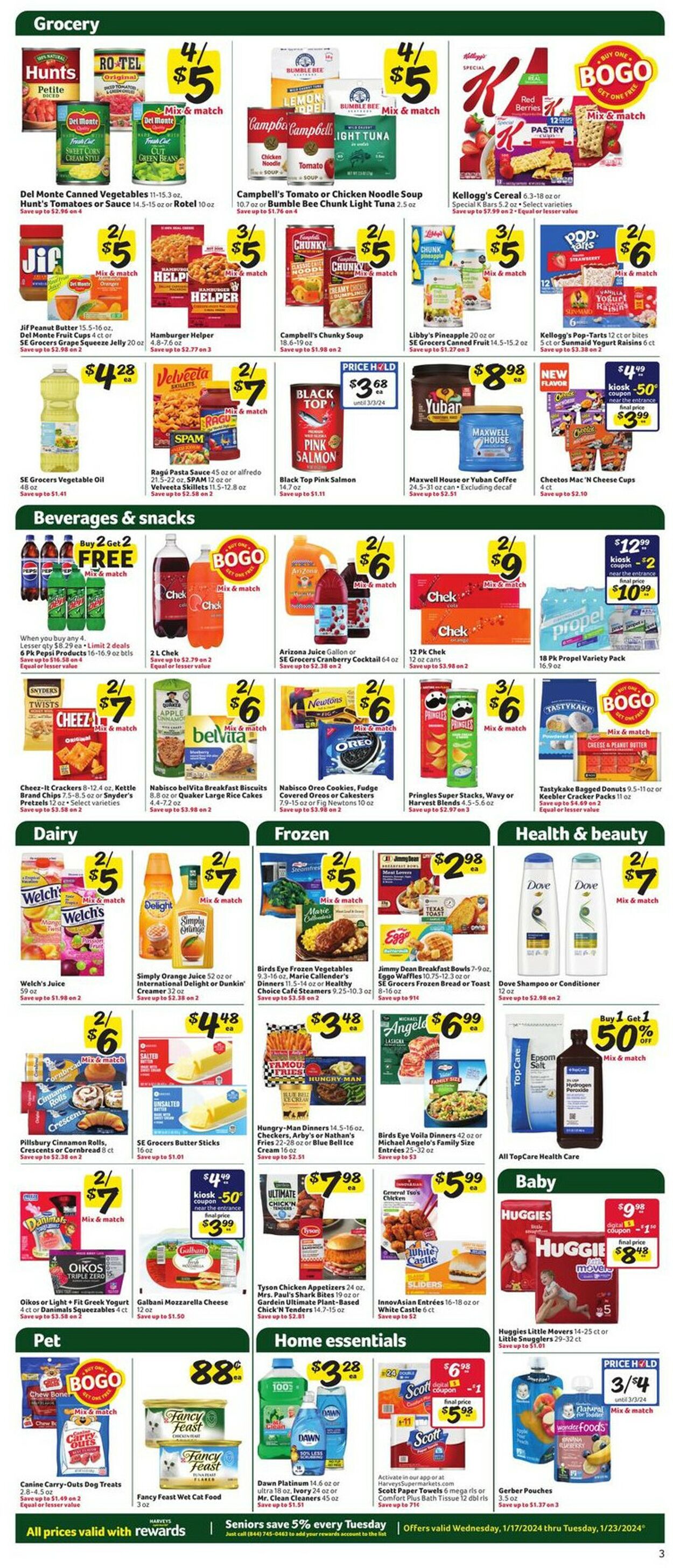 Catalogue Harveys Supermarket from 01/17/2024