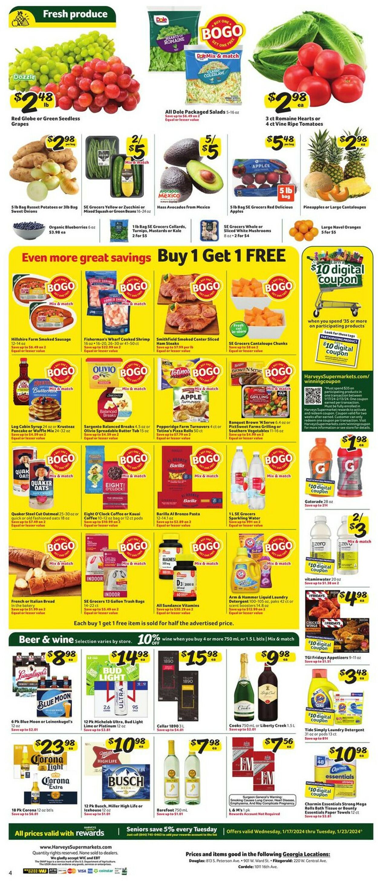 Catalogue Harveys Supermarket from 01/17/2024