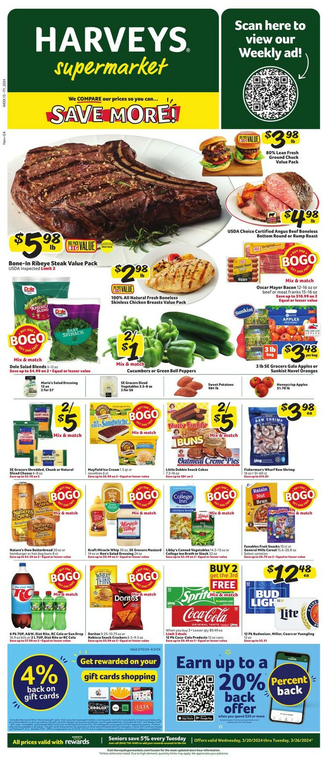 Catalogue Harveys Supermarket from 03/20/2024