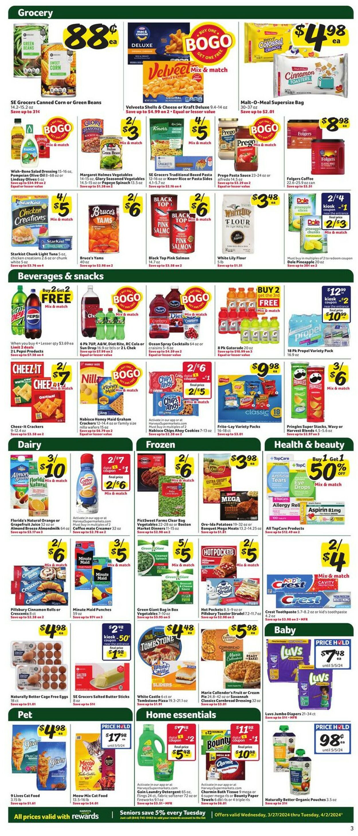 Catalogue Harveys Supermarket from 03/27/2024