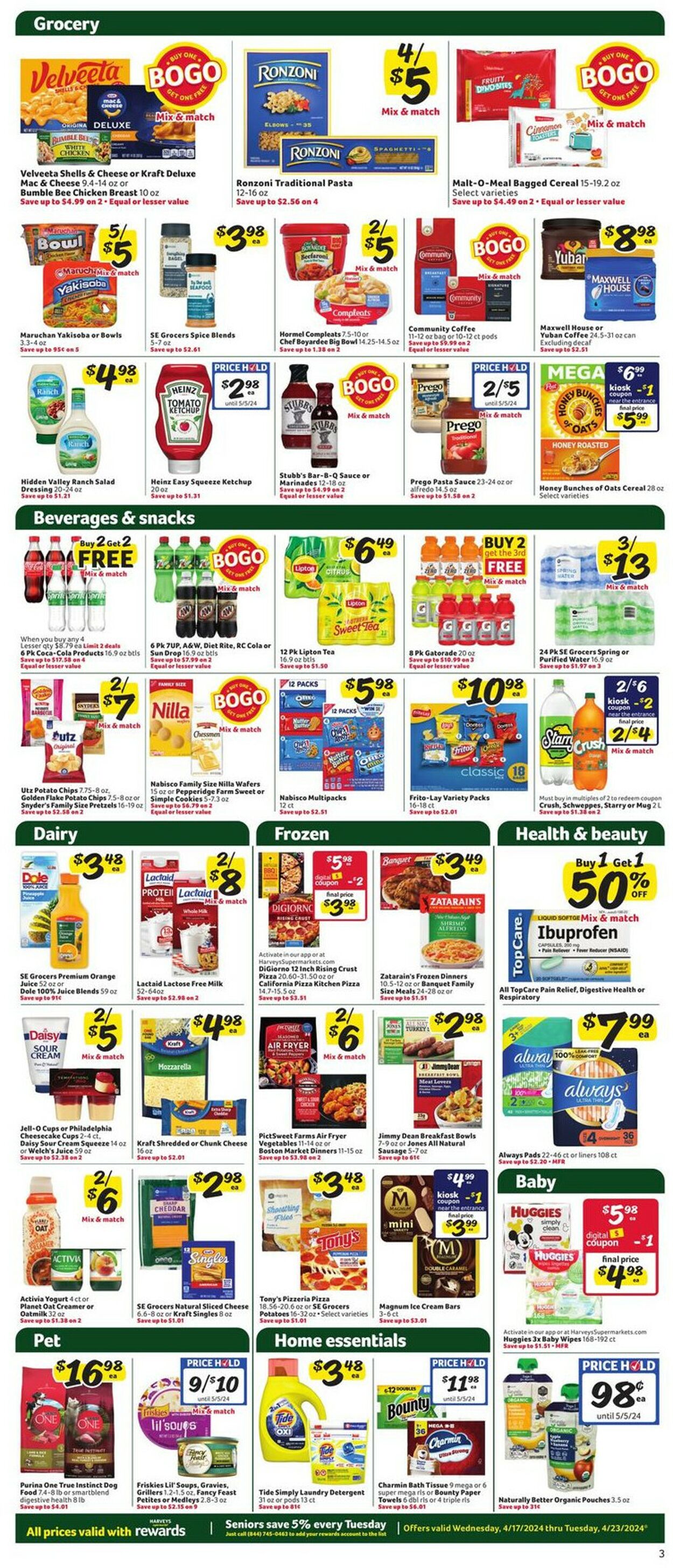 Catalogue Harveys Supermarket from 04/17/2024