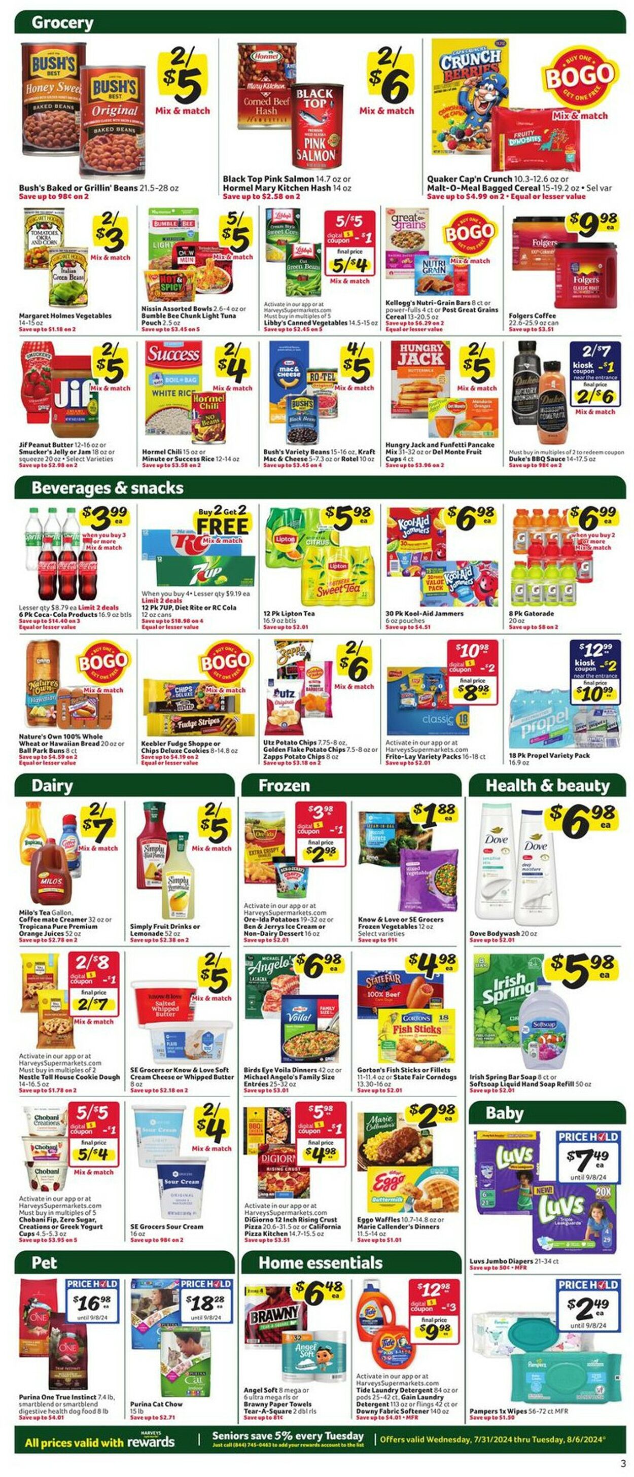 Catalogue Harveys Supermarket from 07/31/2024