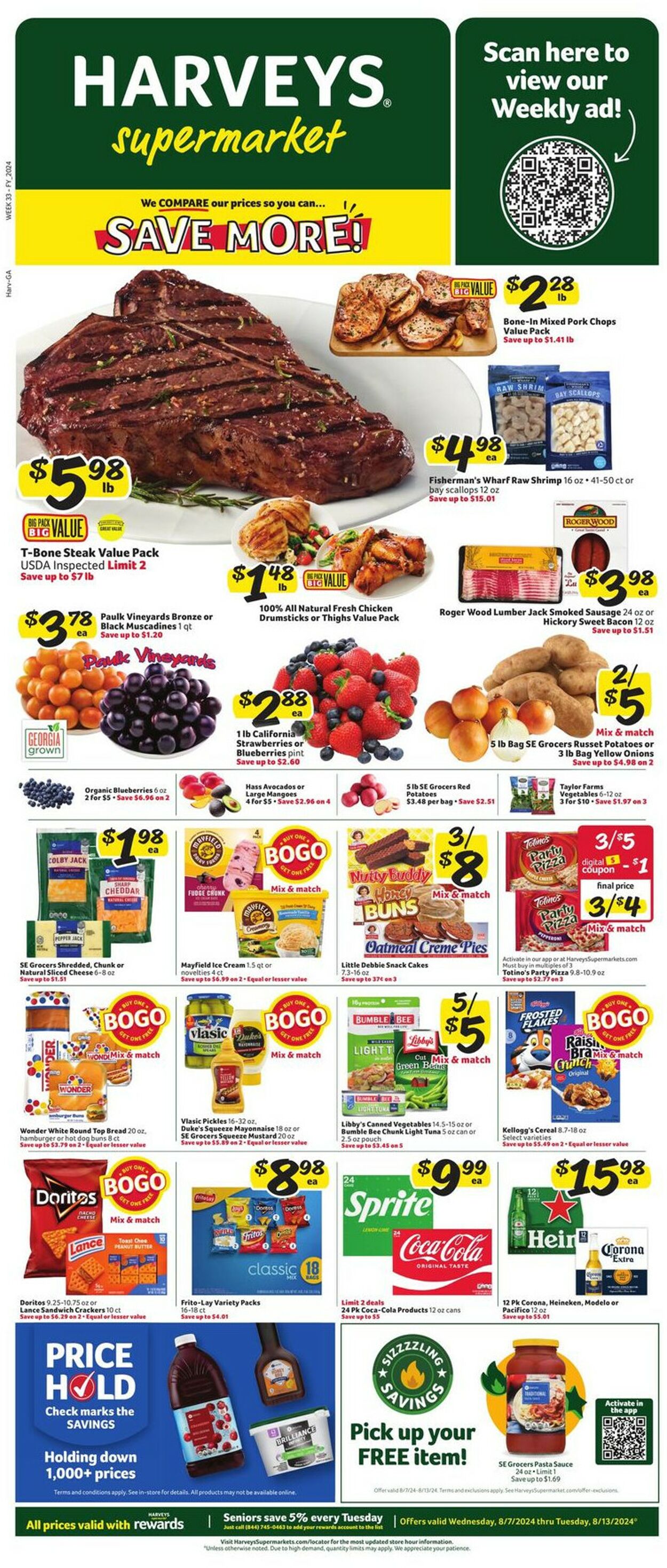 Catalogue Harveys Supermarket from 08/07/2024