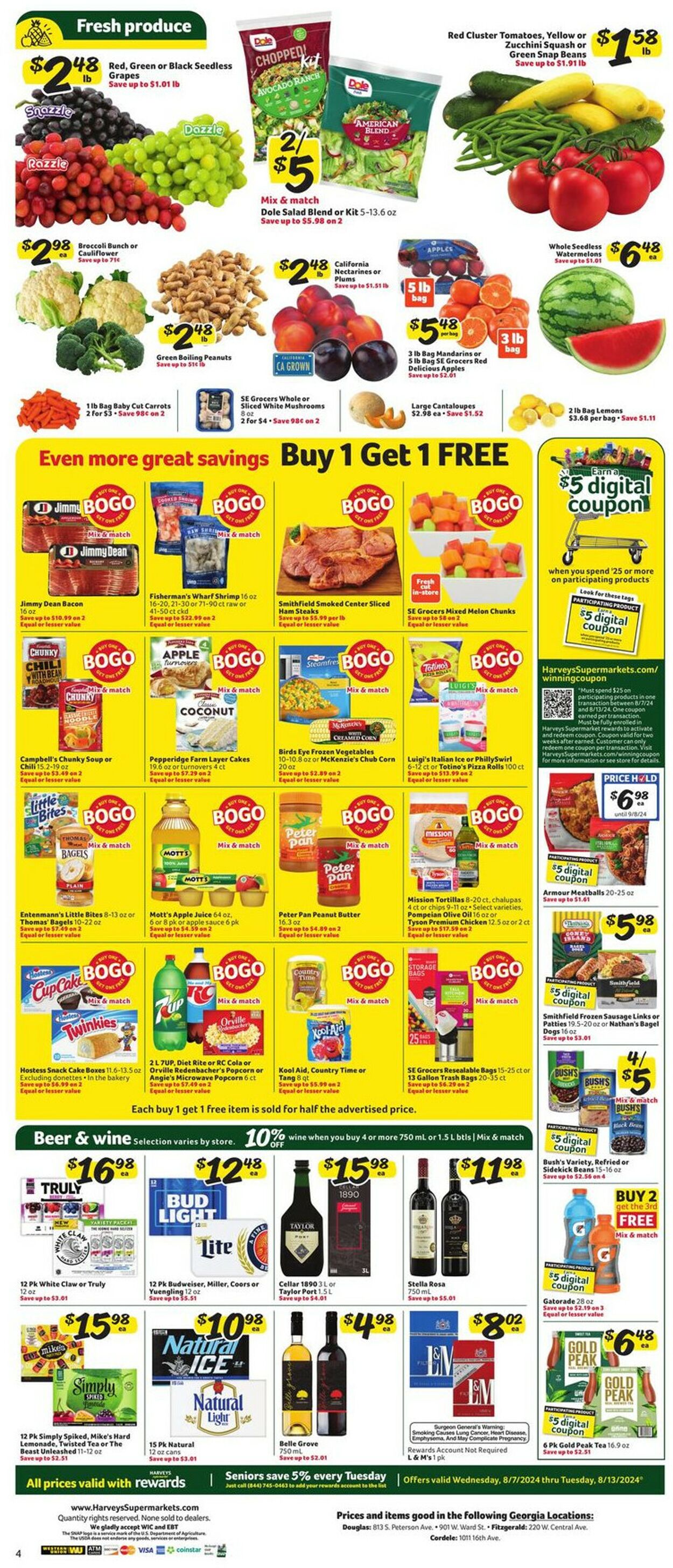 Catalogue Harveys Supermarket from 08/07/2024