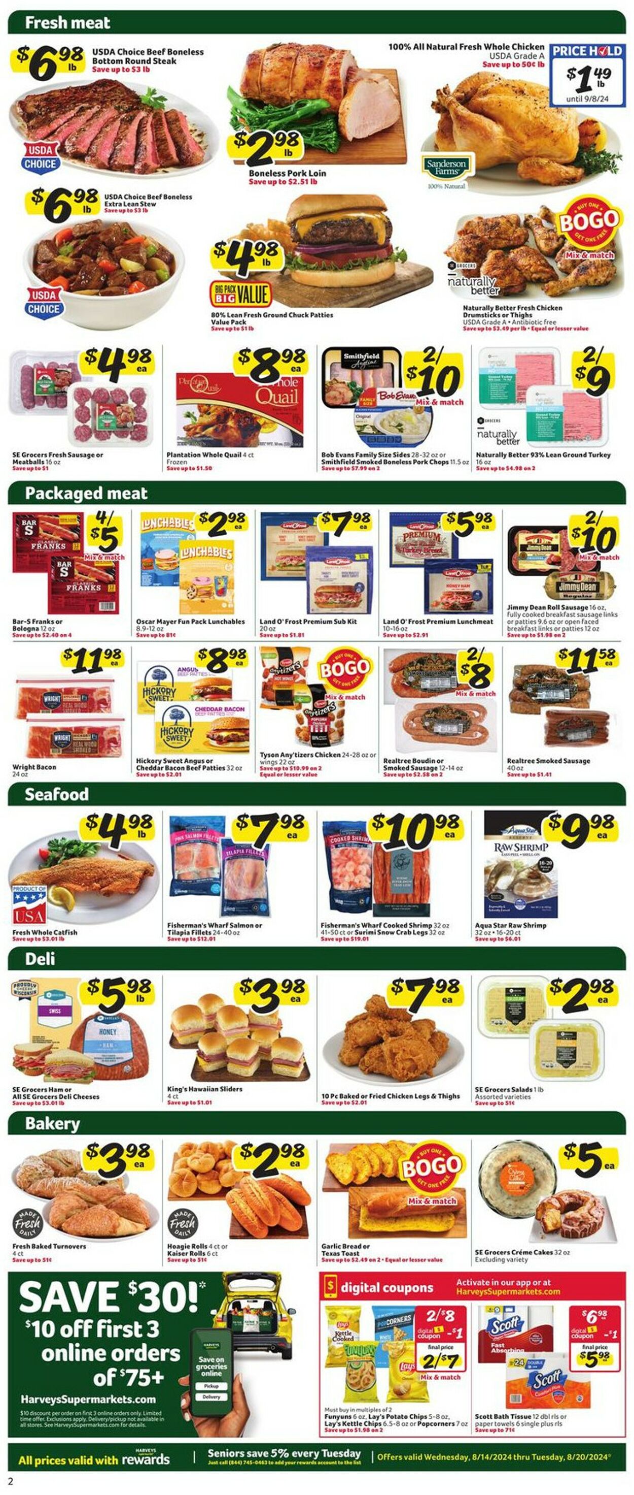 Catalogue Harveys Supermarket from 08/14/2024