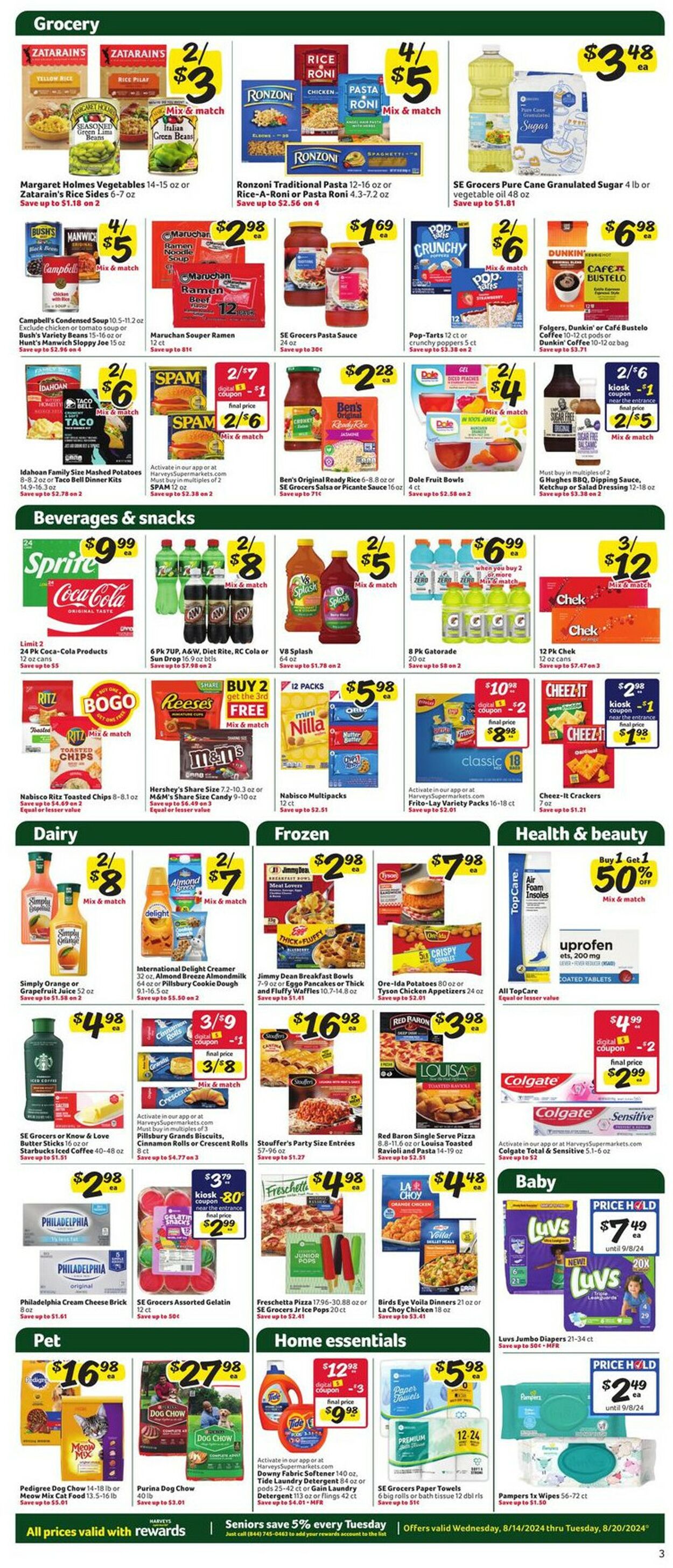 Catalogue Harveys Supermarket from 08/14/2024