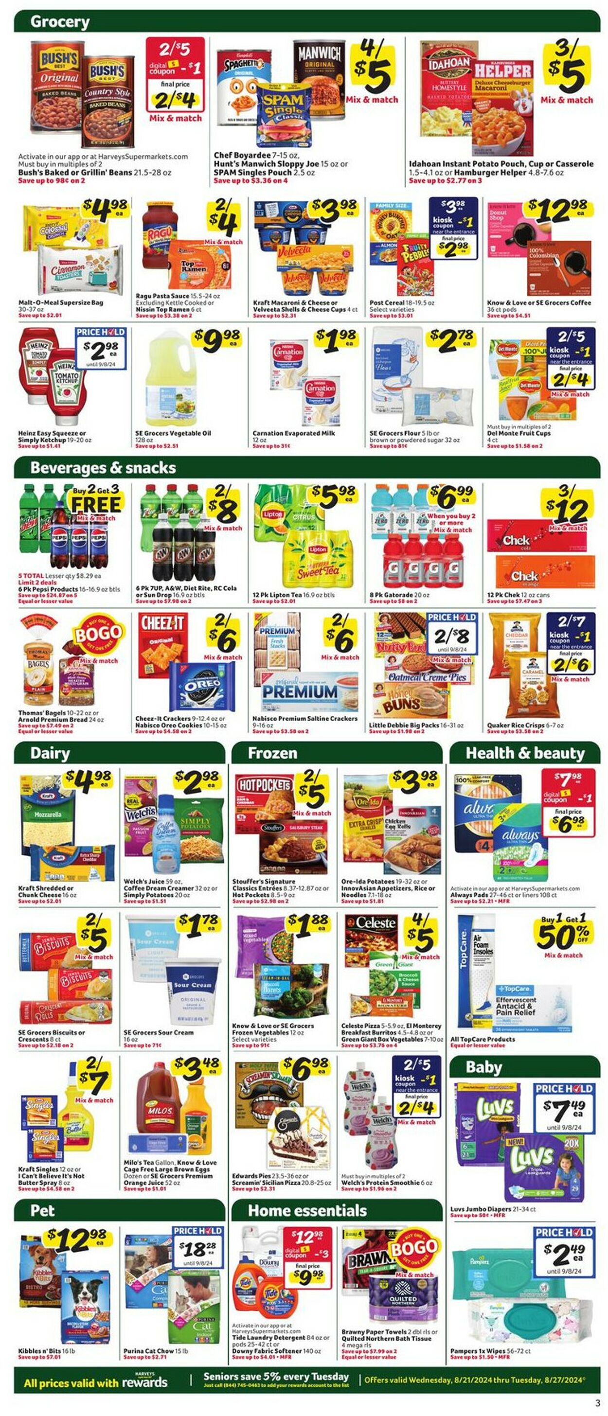 Catalogue Harveys Supermarket from 08/21/2024