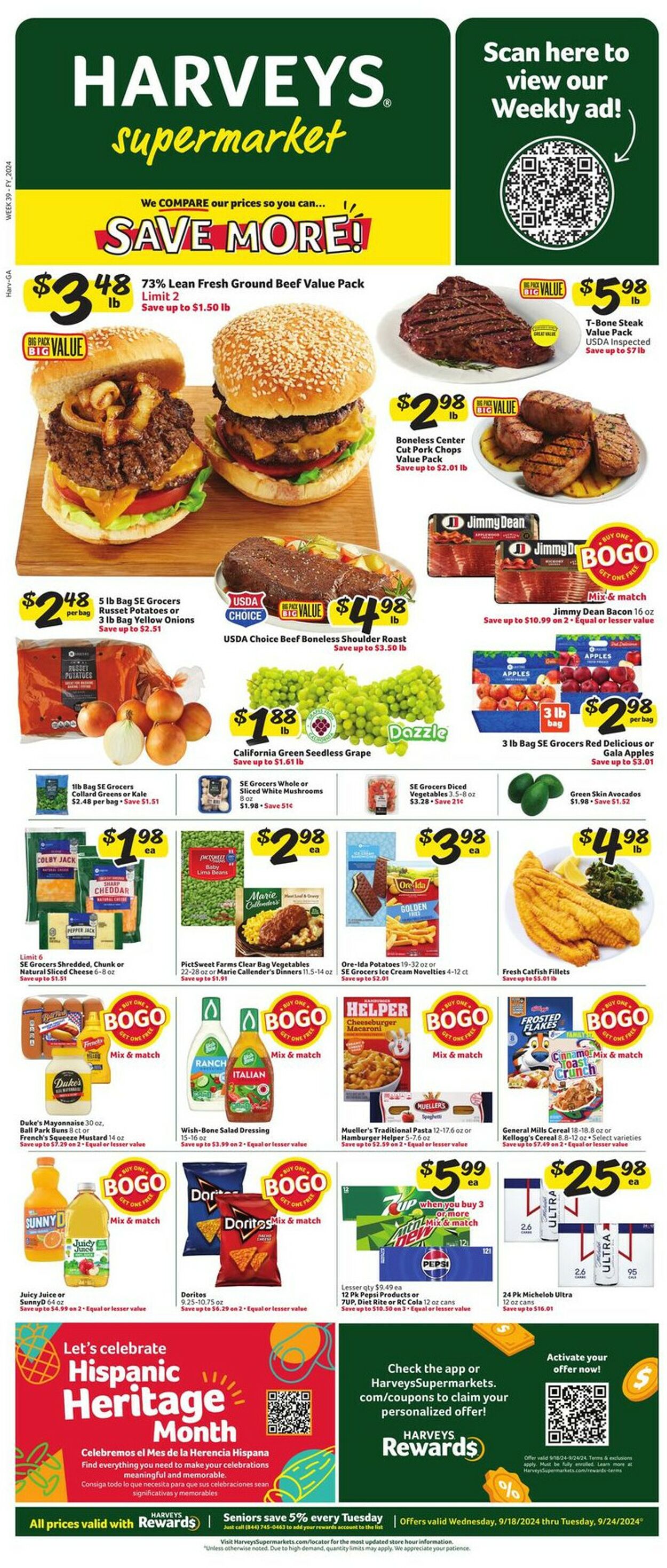 Catalogue Harveys Supermarket from 09/18/2024