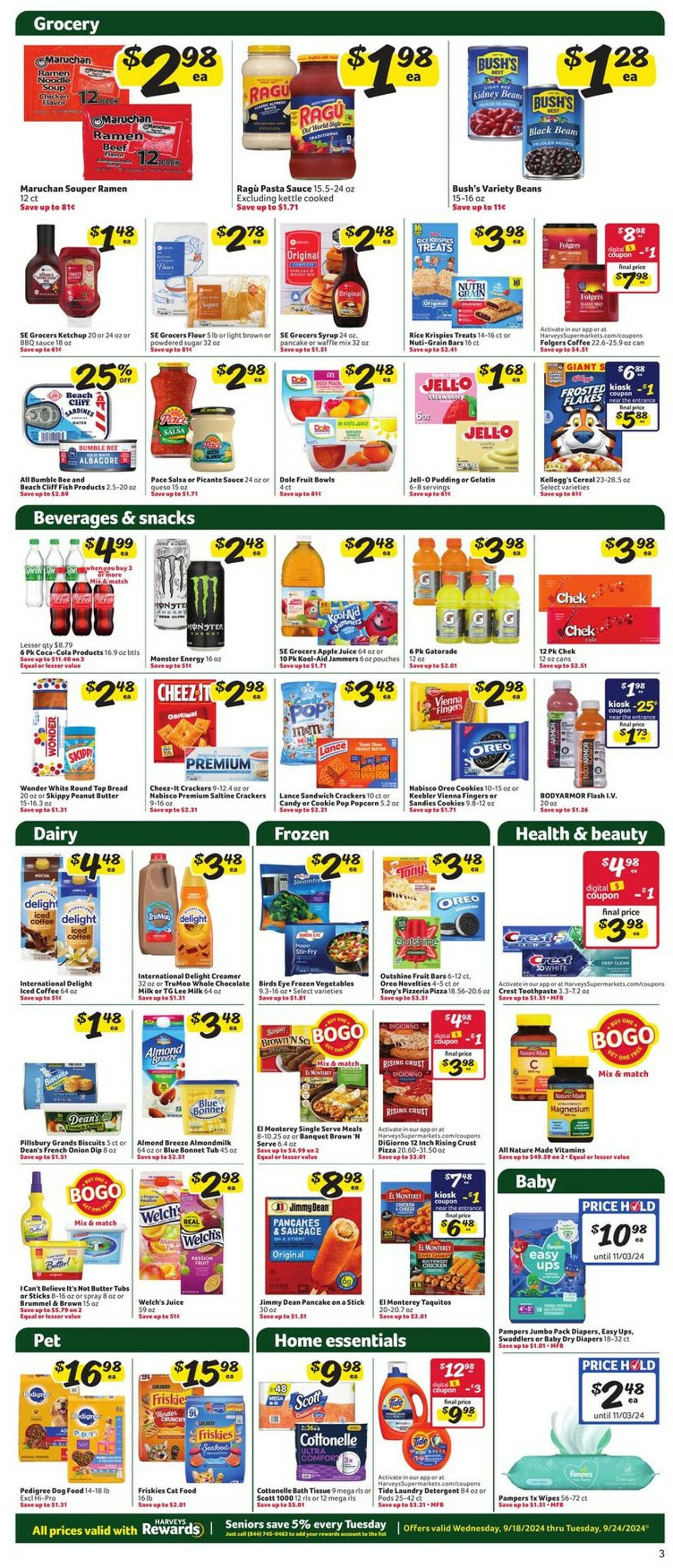 Catalogue Harveys Supermarket from 09/18/2024