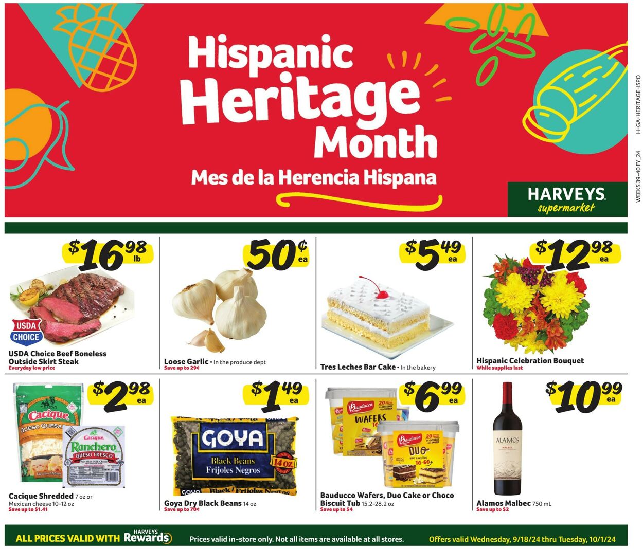 Catalogue Harveys Supermarket from 09/18/2024